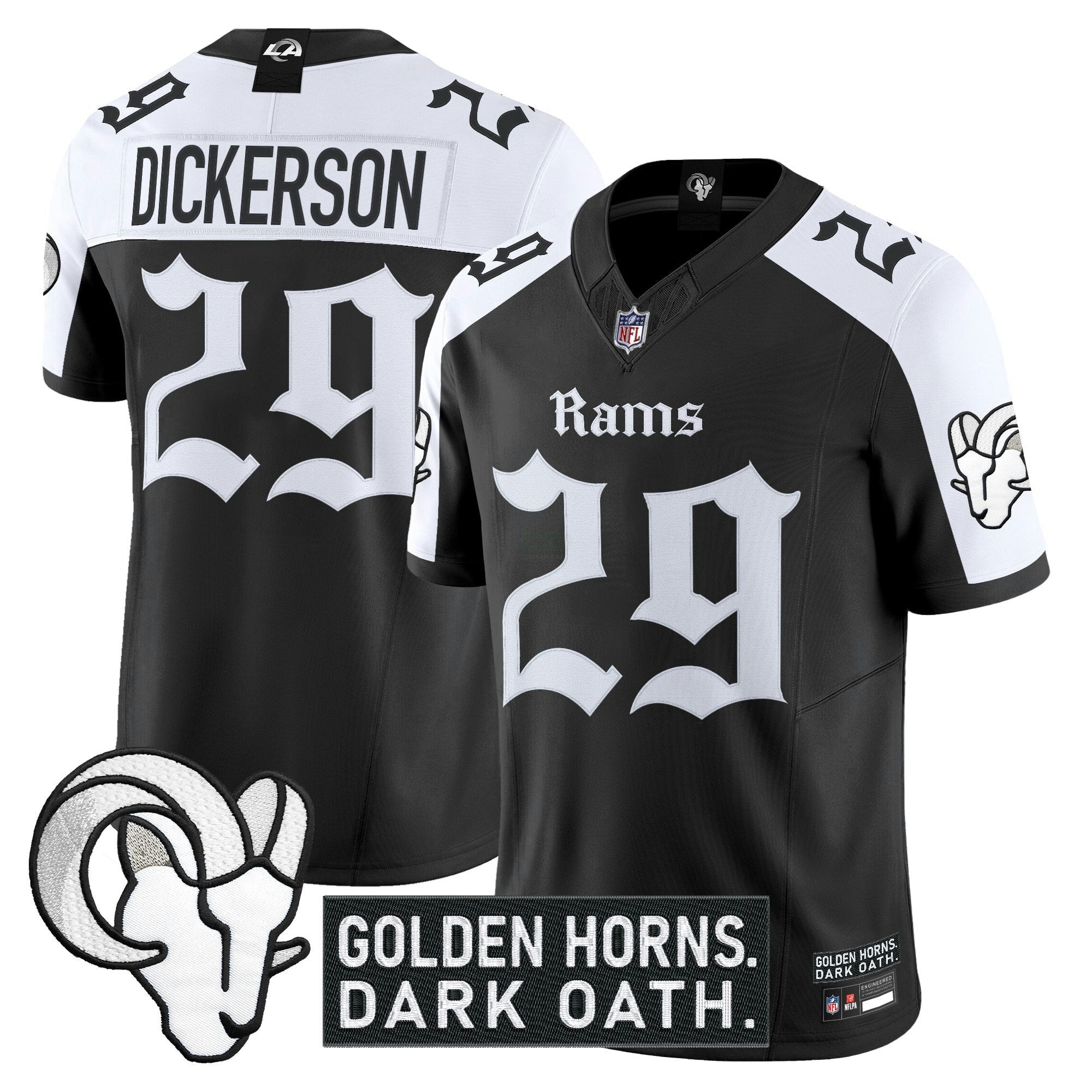 Camisa NFL Men’s Los Angeles ‘Gothic Horns Reforged Edition’ Vapor Limited Jersey