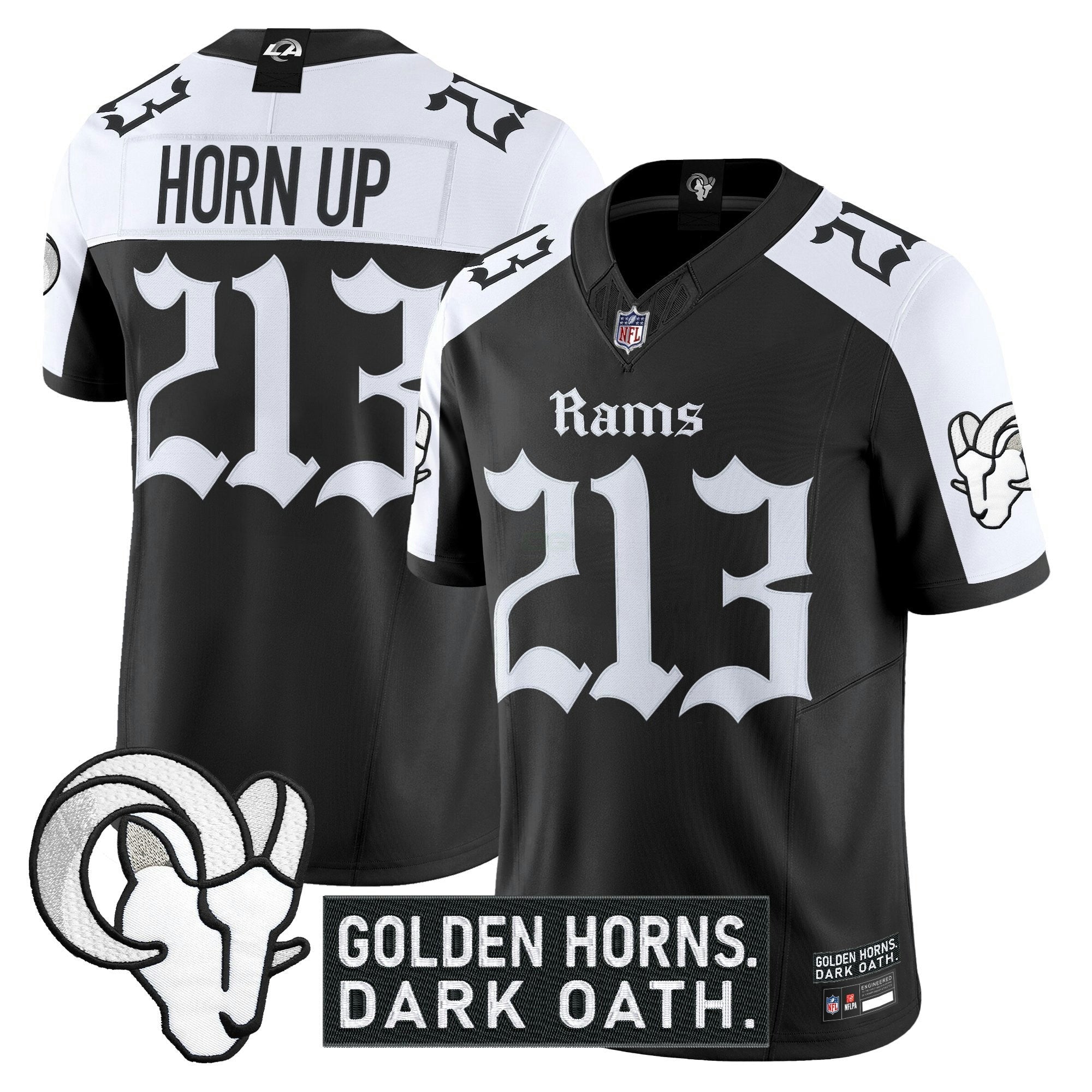 Camisa NFL Men’s Los Angeles ‘Gothic Horns Reforged Edition’ Vapor Limited Jersey