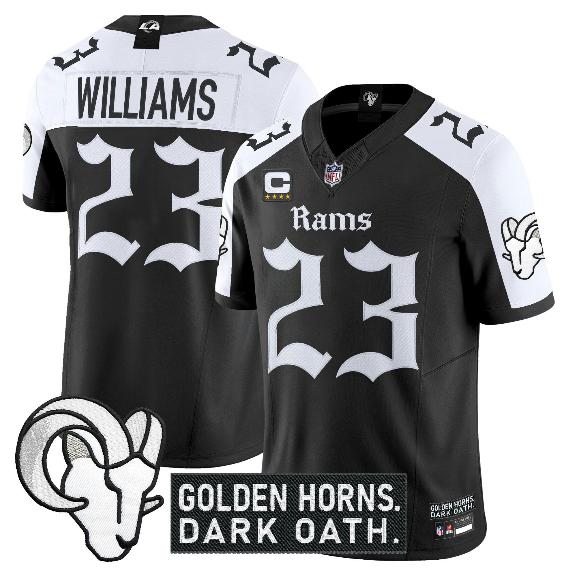 Camisa NFL Men’s Los Angeles ‘Gothic Horns Reforged Edition’ Vapor Limited Jersey