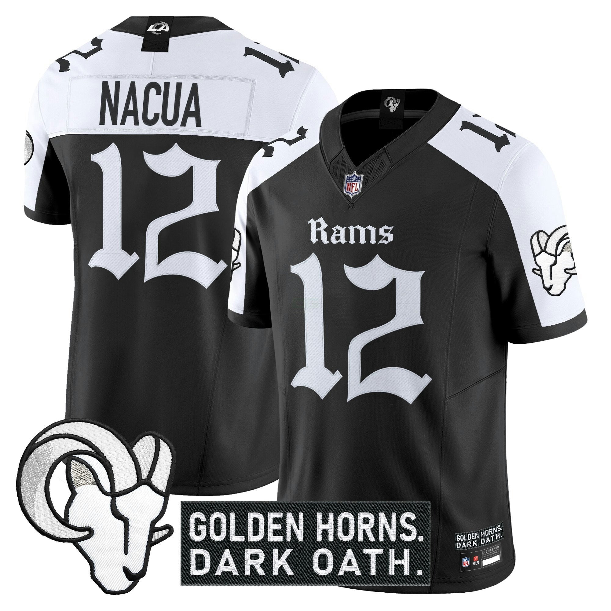 Camisa NFL Men’s Los Angeles ‘Gothic Horns Reforged Edition’ Vapor Limited Jersey