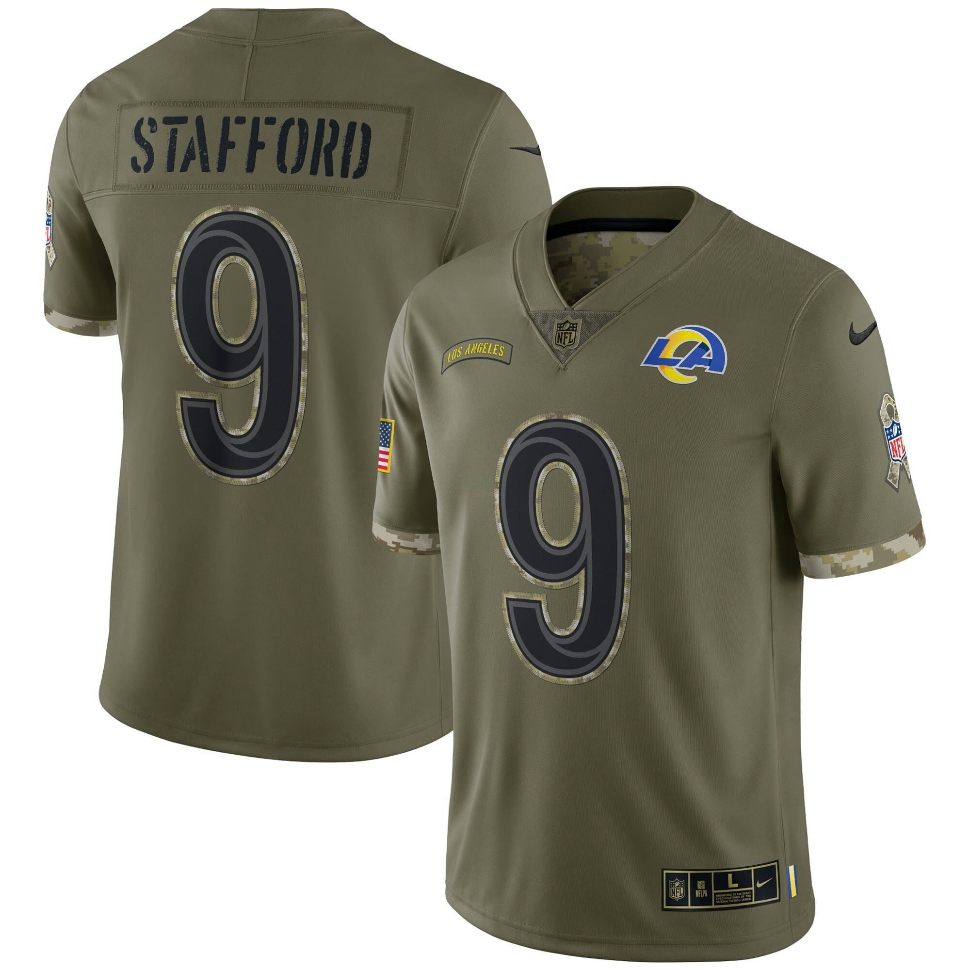Camisa NFL Men’s Los Angeles Super Bowl LVI Preta Dourada Jersey