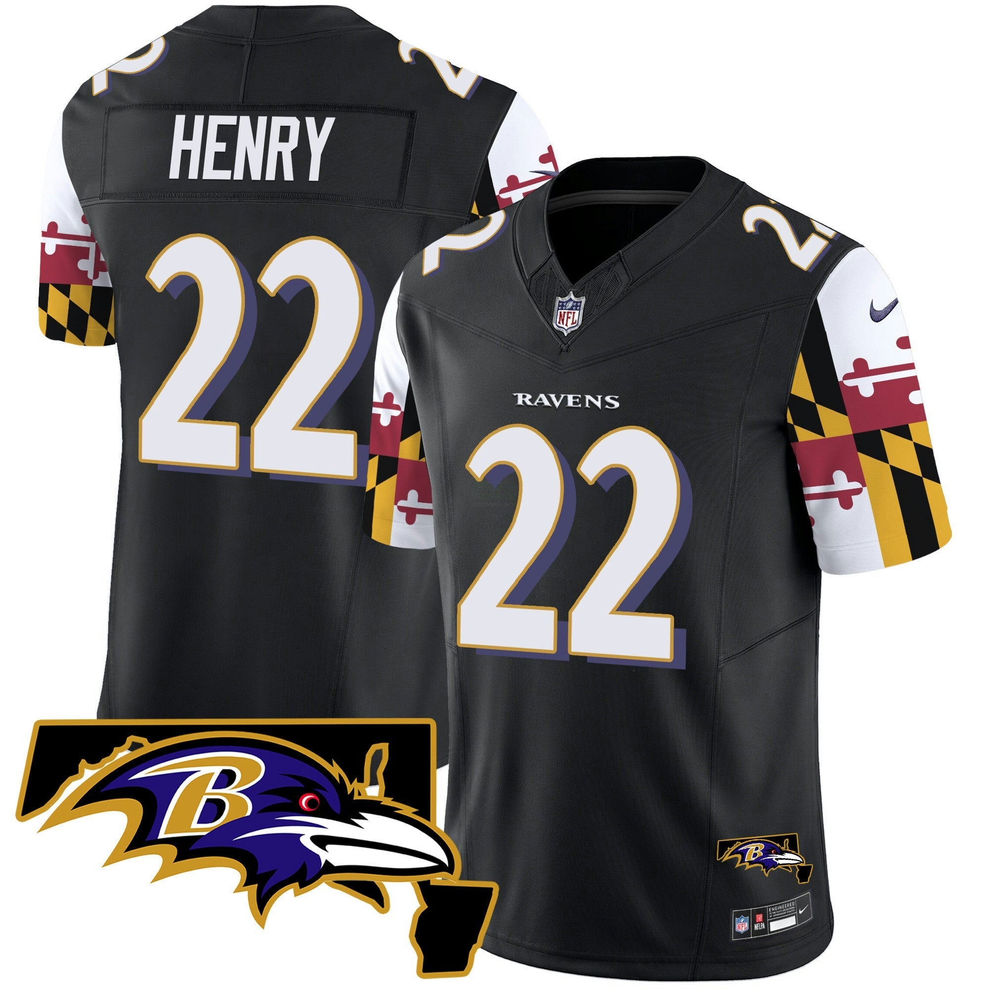 Camisa NFL Men’s Maryland Flag Vapor Limited Jersey V2