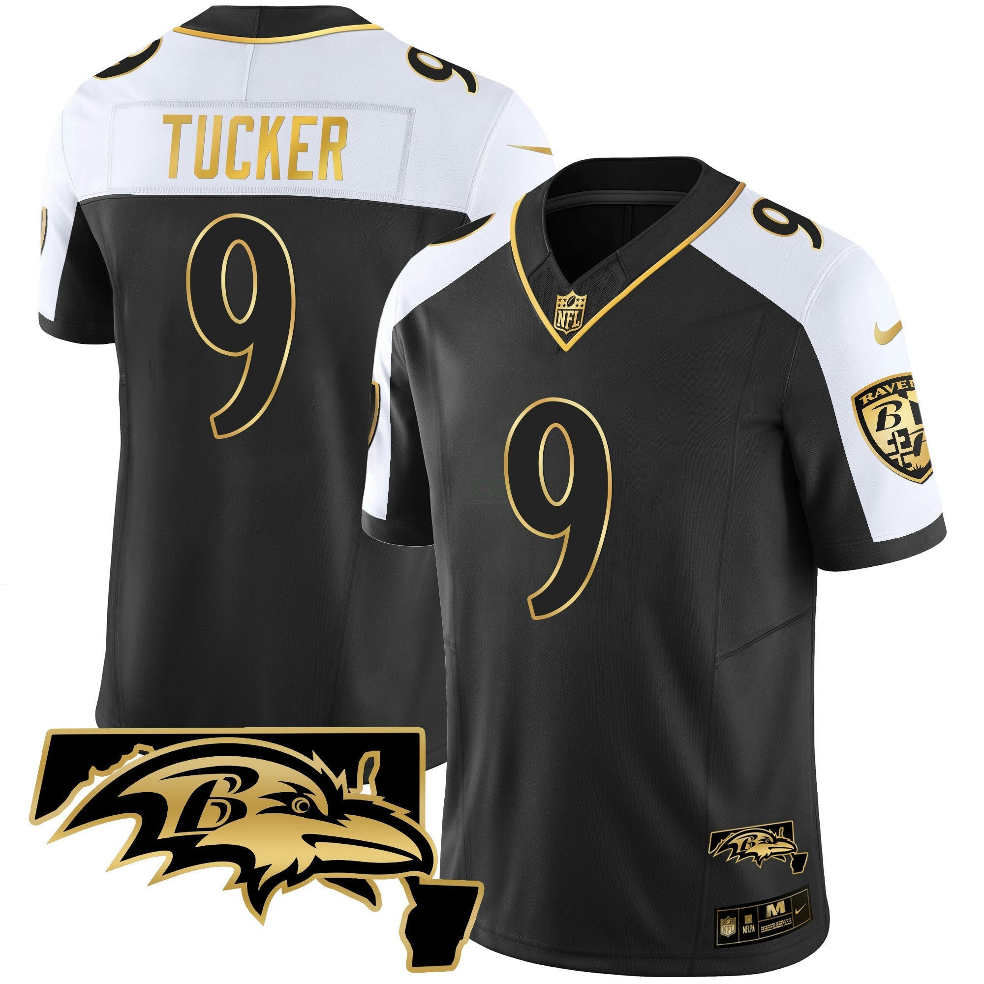 Camisa NFL Men’s Maryland Patch Vapor Dourada Jersey