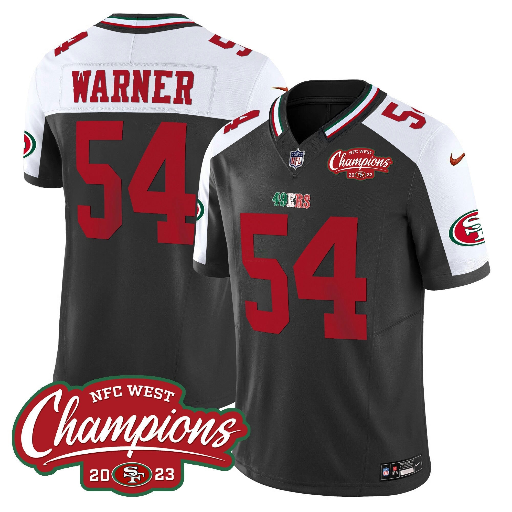 Camisa NFL Men’s Mexico 2023 NFC West Champions Patch Vapor Jersey