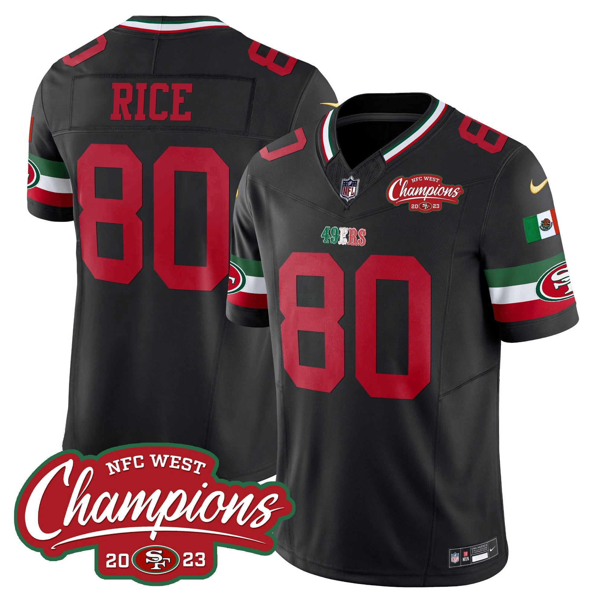 Camisa NFL Men’s Mexico 2023 NFC West Champions Patch Vapor Jersey