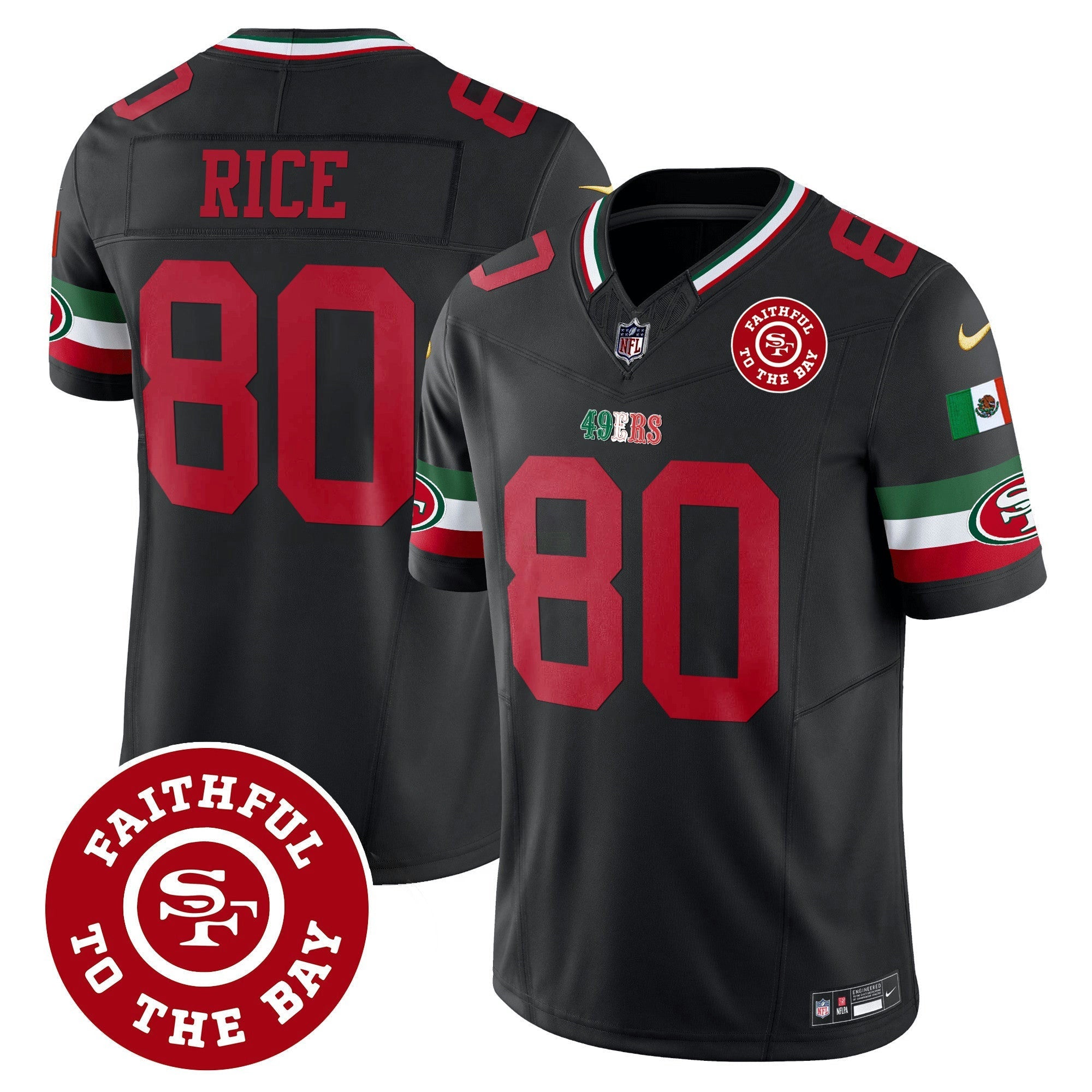 Camisa NFL Men’s Mexico Faithful To The Bay Patch Vapor Jersey