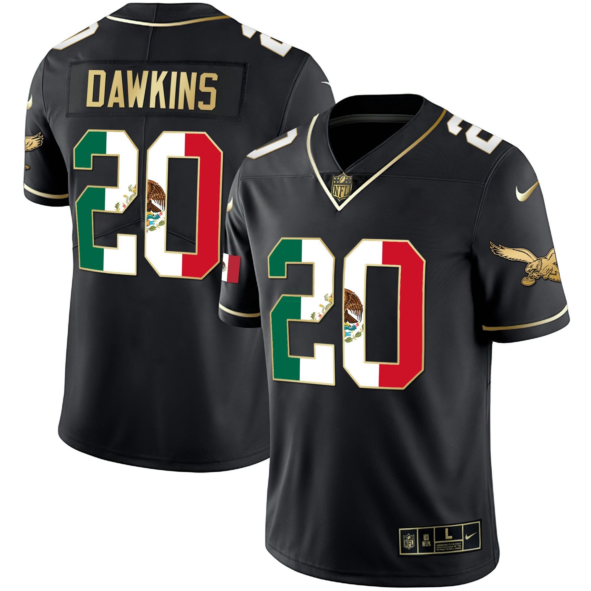Camisa NFL Men’s Mexico Gold & Kelly Vapor Jersey