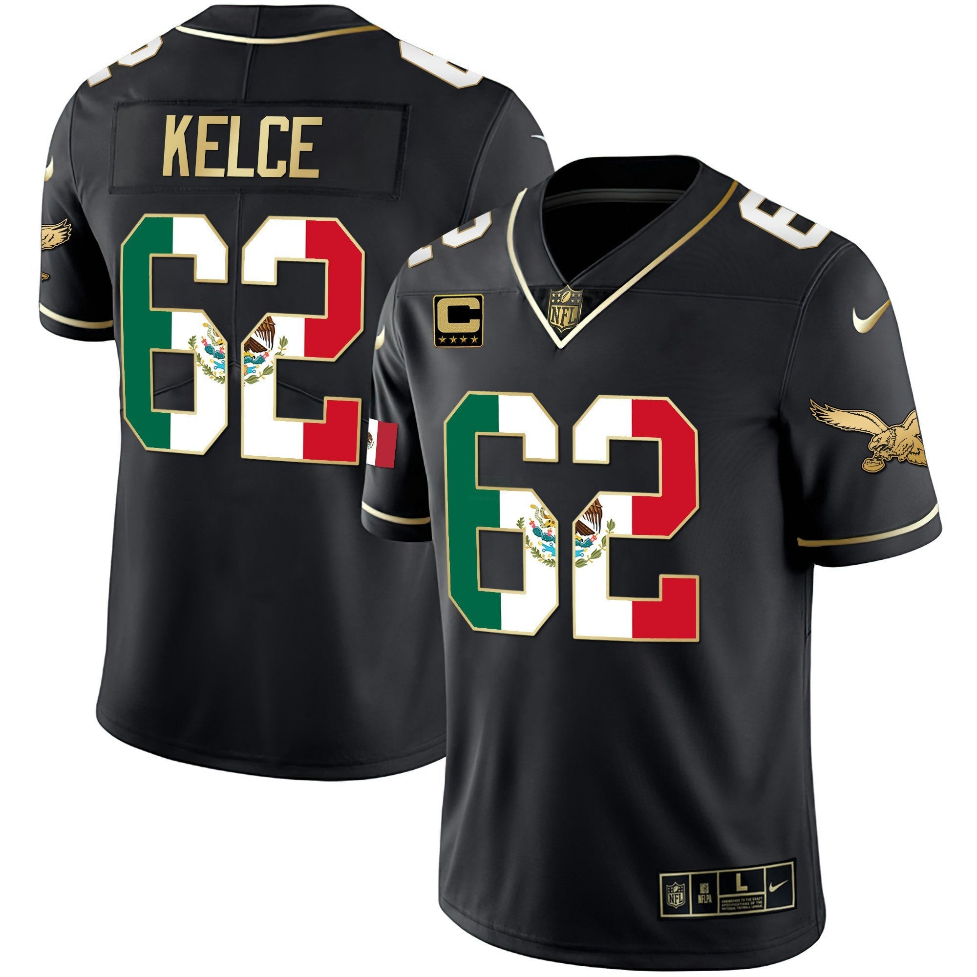Camisa NFL Men’s Mexico Gold & Kelly Vapor Jersey