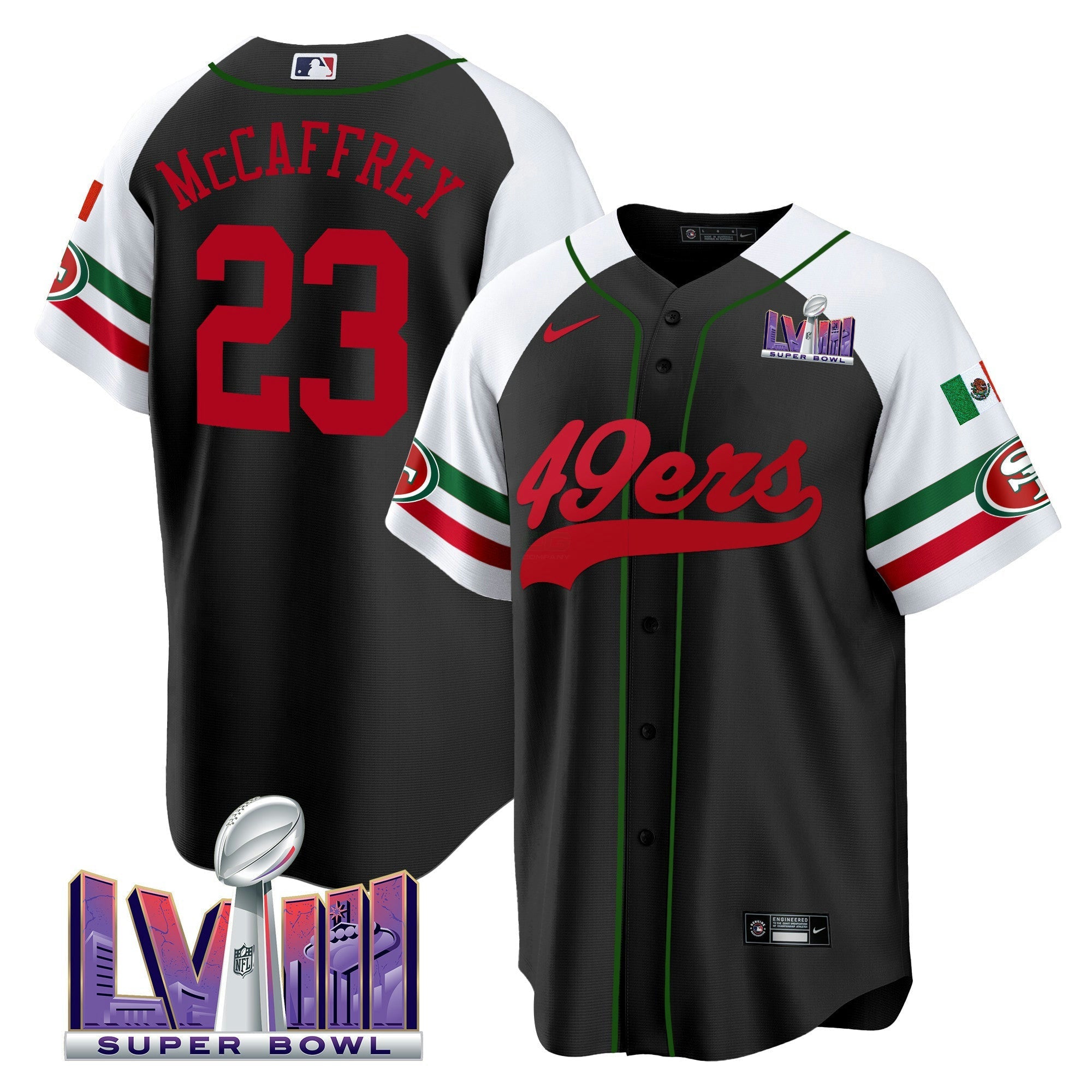 Camisa NFL Men’s Mexico Super Bowl LVIII Patch Jersey