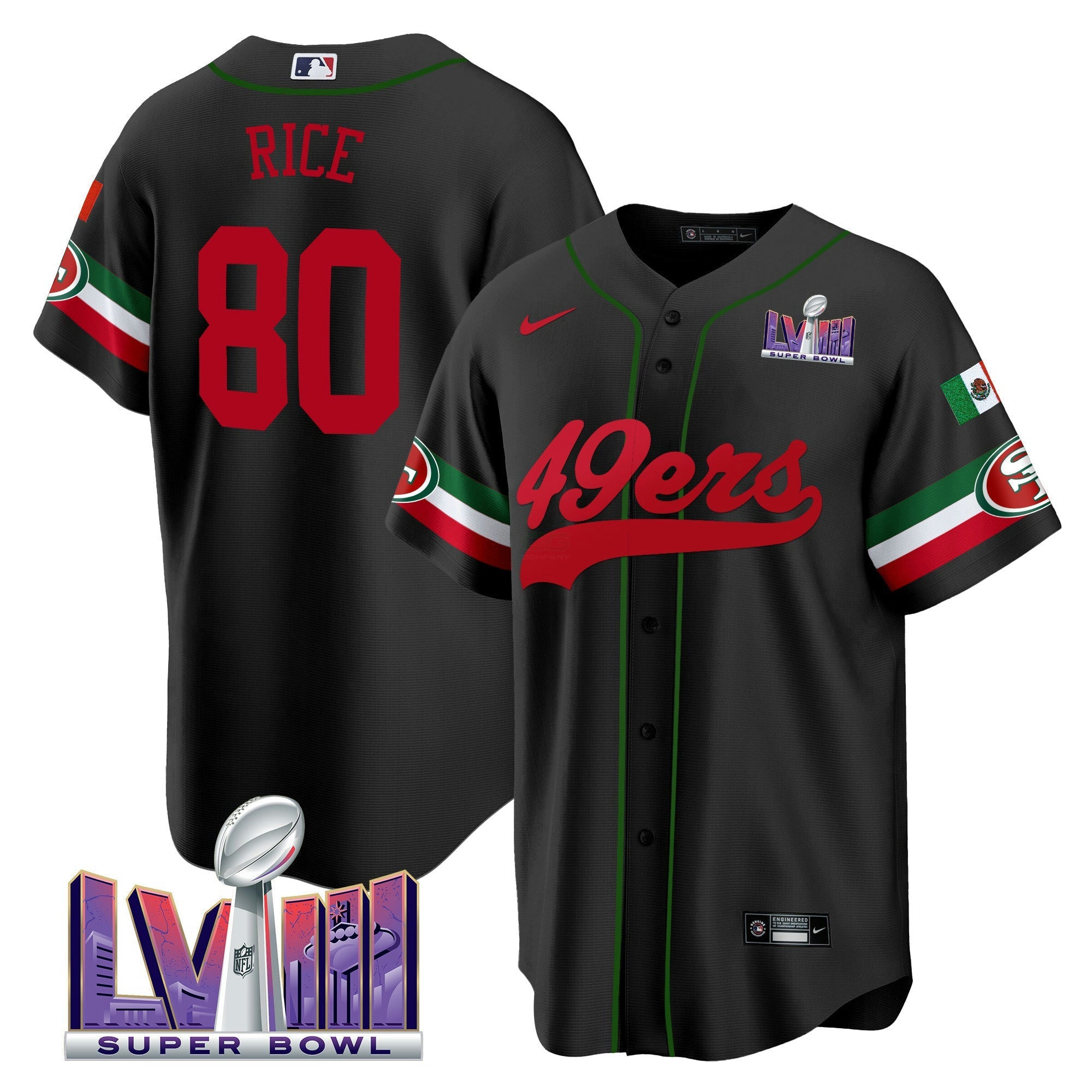 Camisa NFL Men’s Mexico Super Bowl LVIII Patch Jersey