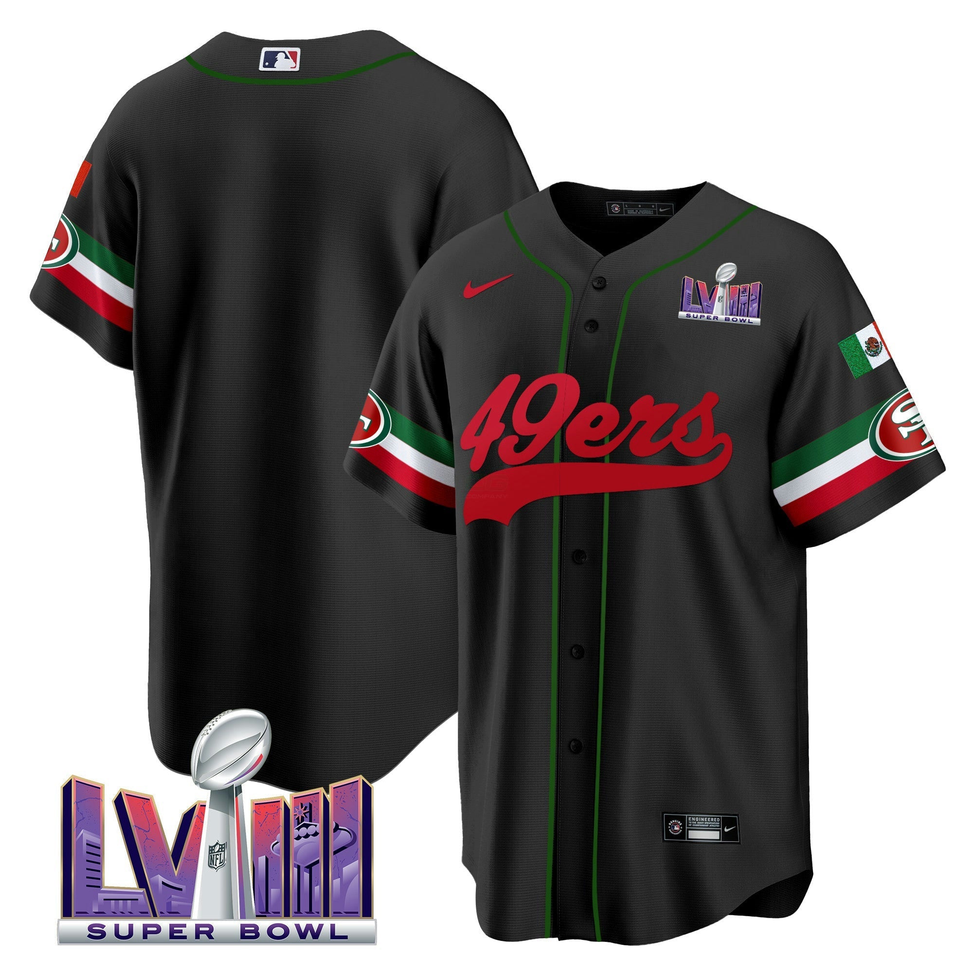 Camisa NFL Men’s Mexico Super Bowl LVIII Patch Jersey