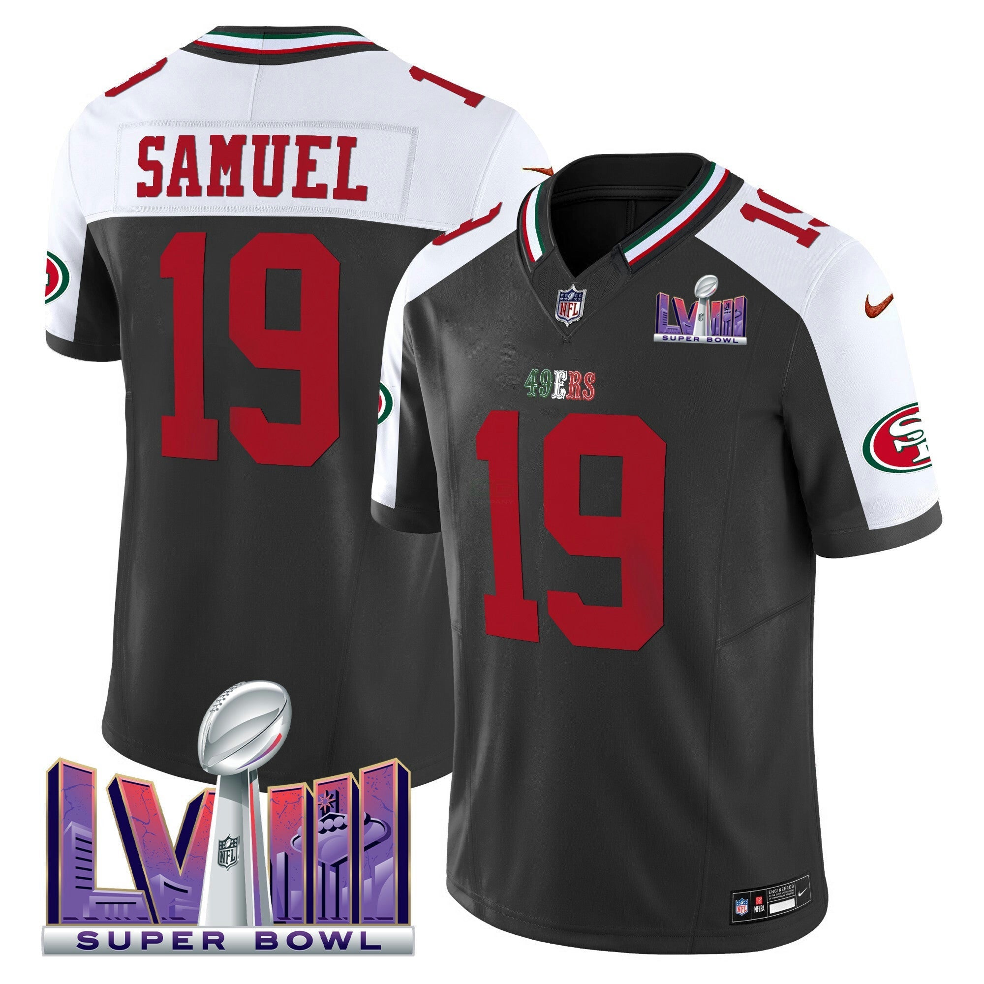 Camisa NFL Men’s Mexico Super Bowl LVIII Patch Vapor Jersey