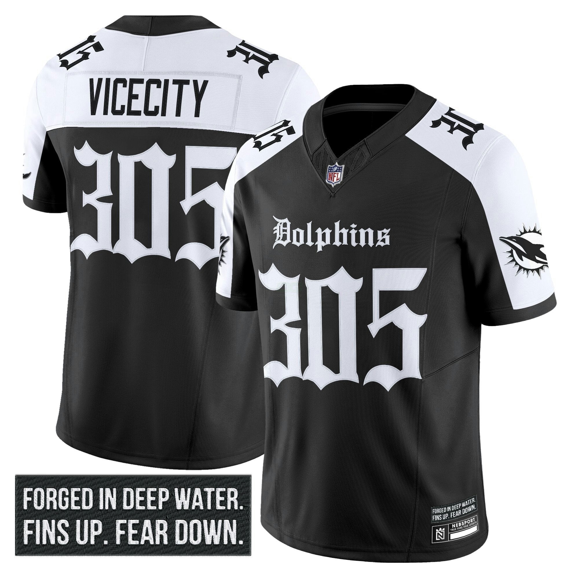 Camisa NFL Men’s Miami ‘Gothic Deep Water Edition’ Vapor Limited Jersey