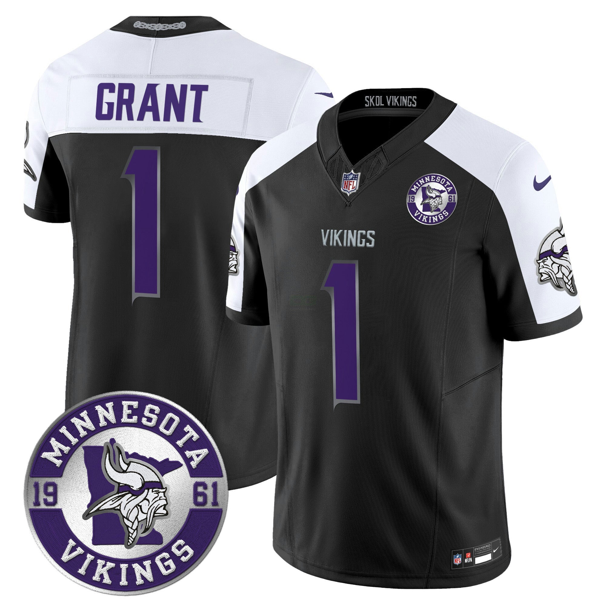 Camisa NFL Men’s Minnesota 2024 Vapor Limited Jersey – Est. 1961 Patch