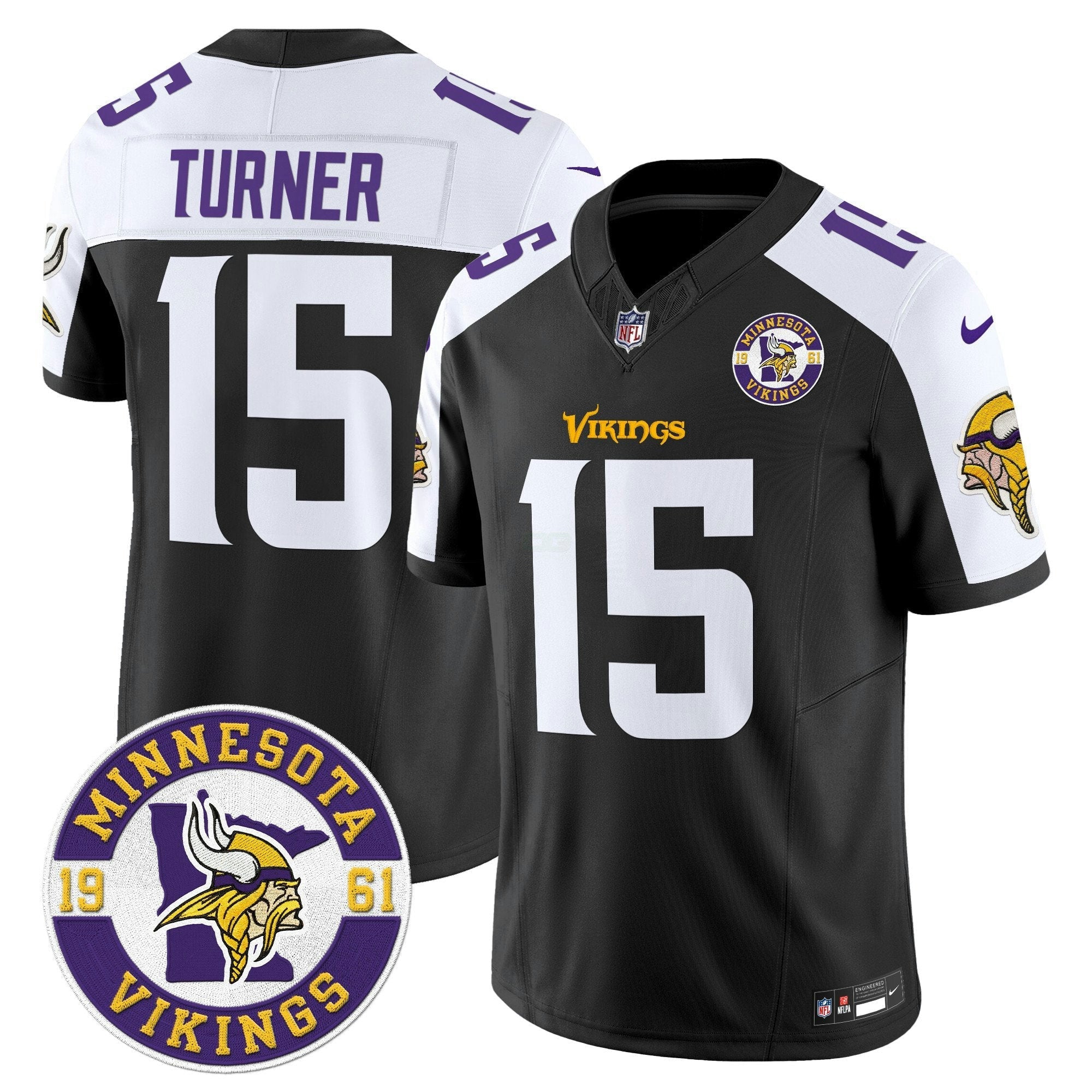 Camisa NFL Men’s Minnesota 2024 Vapor Limited Jersey V2 – Est. 1961 Patch