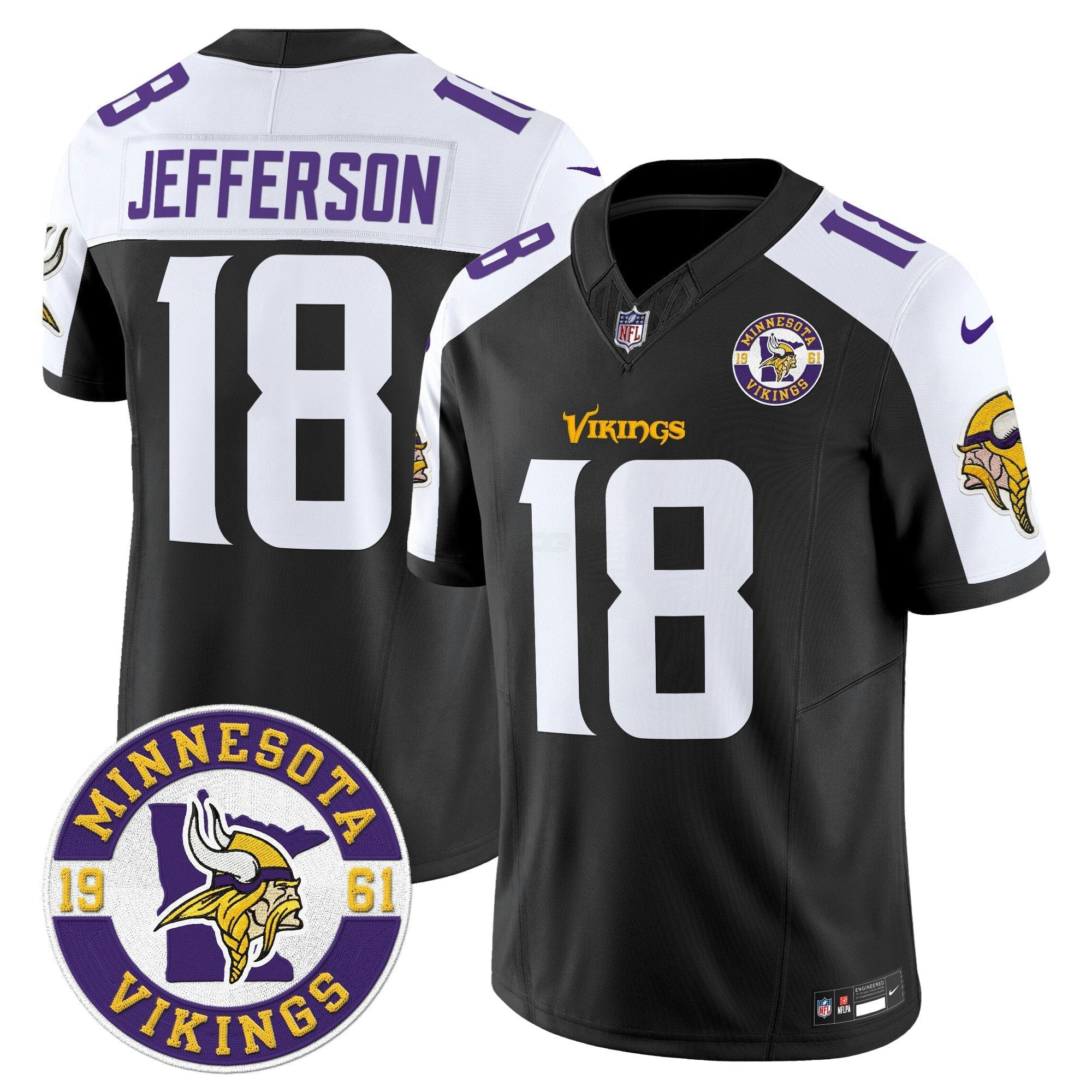 Camisa NFL Men’s Minnesota 2024 Vapor Limited Jersey V2 – Est. 1961 Patch