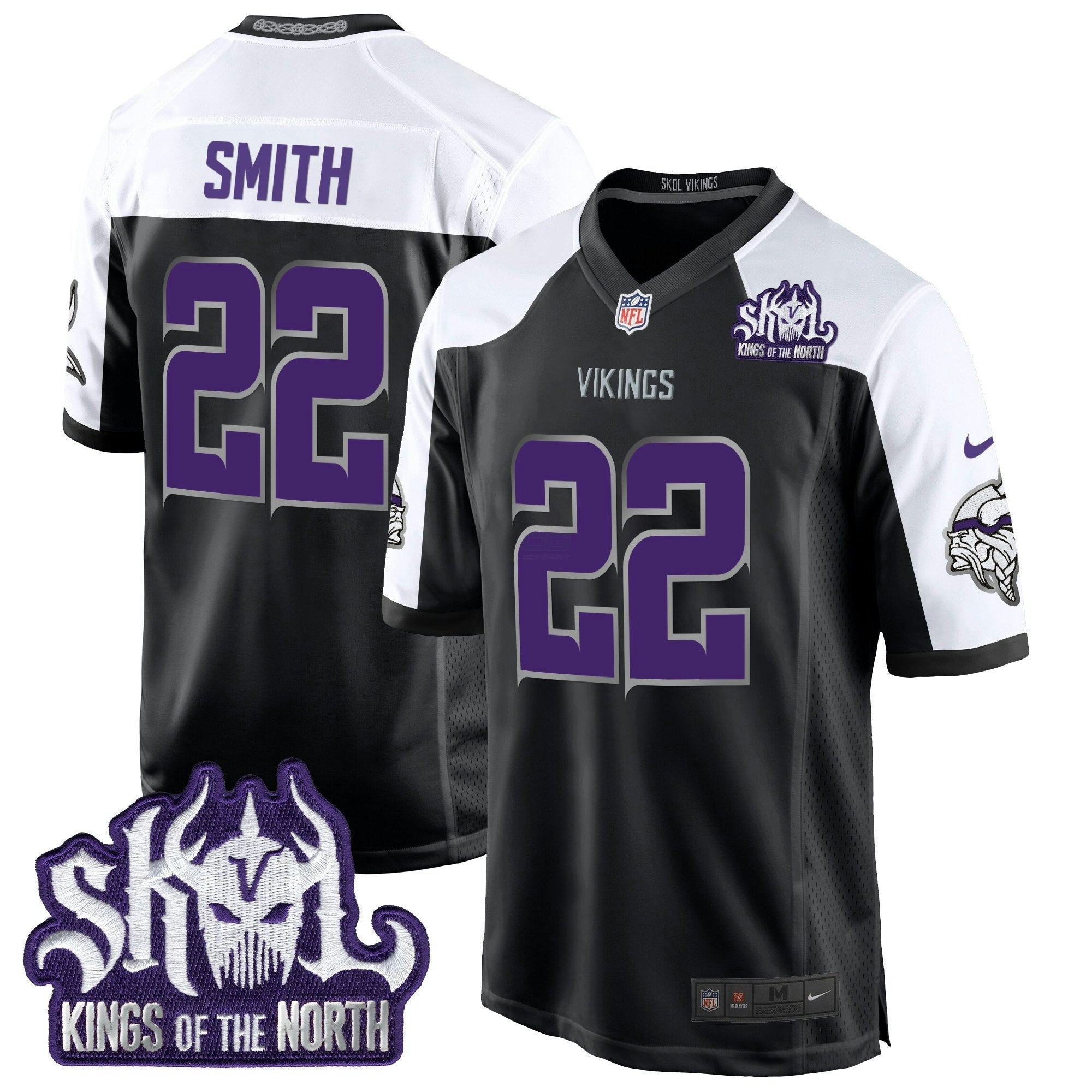 Camisa NFL Men’s Minnesota 2024 Winter Warrior Skol Patch Game Jersey