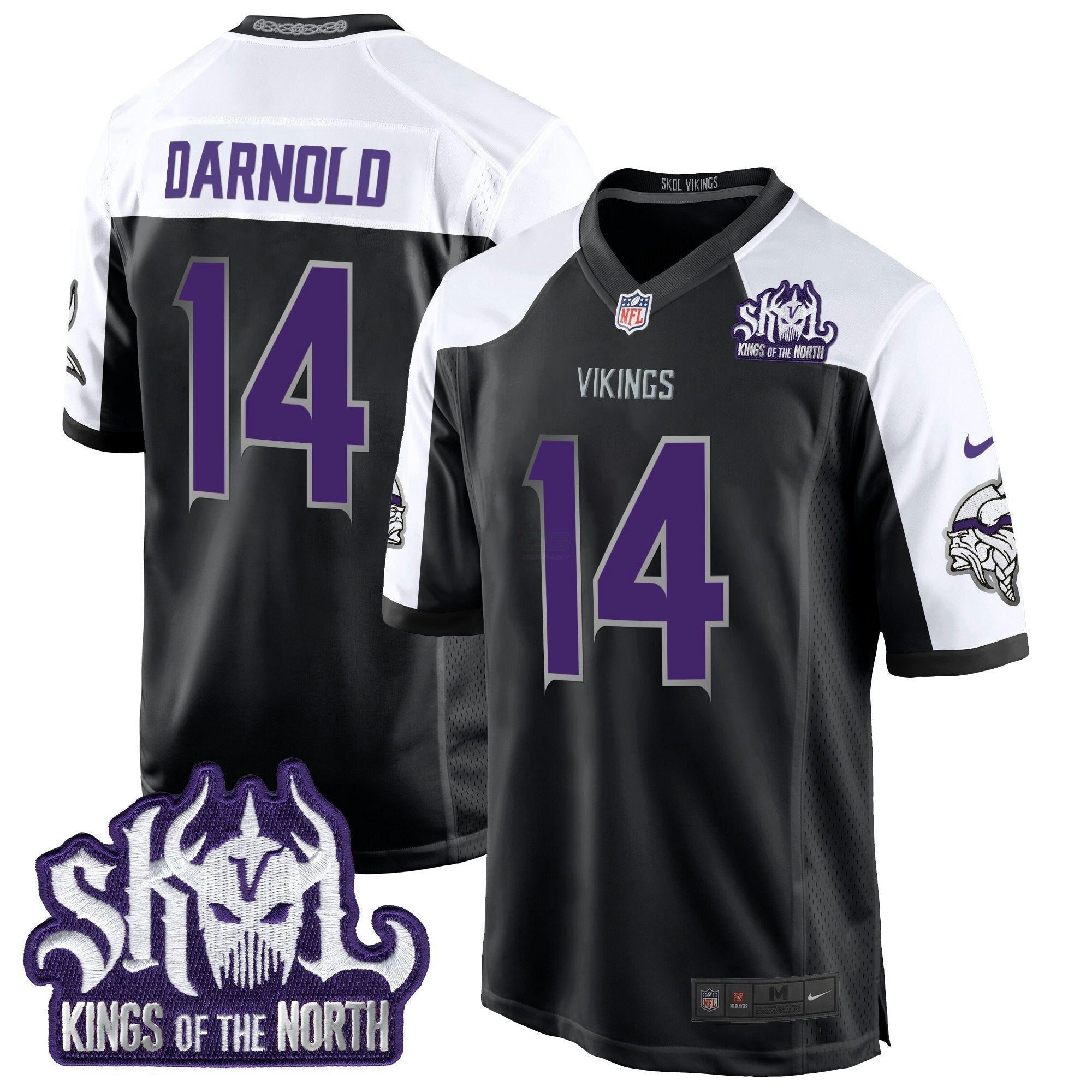 Camisa NFL Men’s Minnesota 2024 Winter Warrior Skol Patch Game Jersey