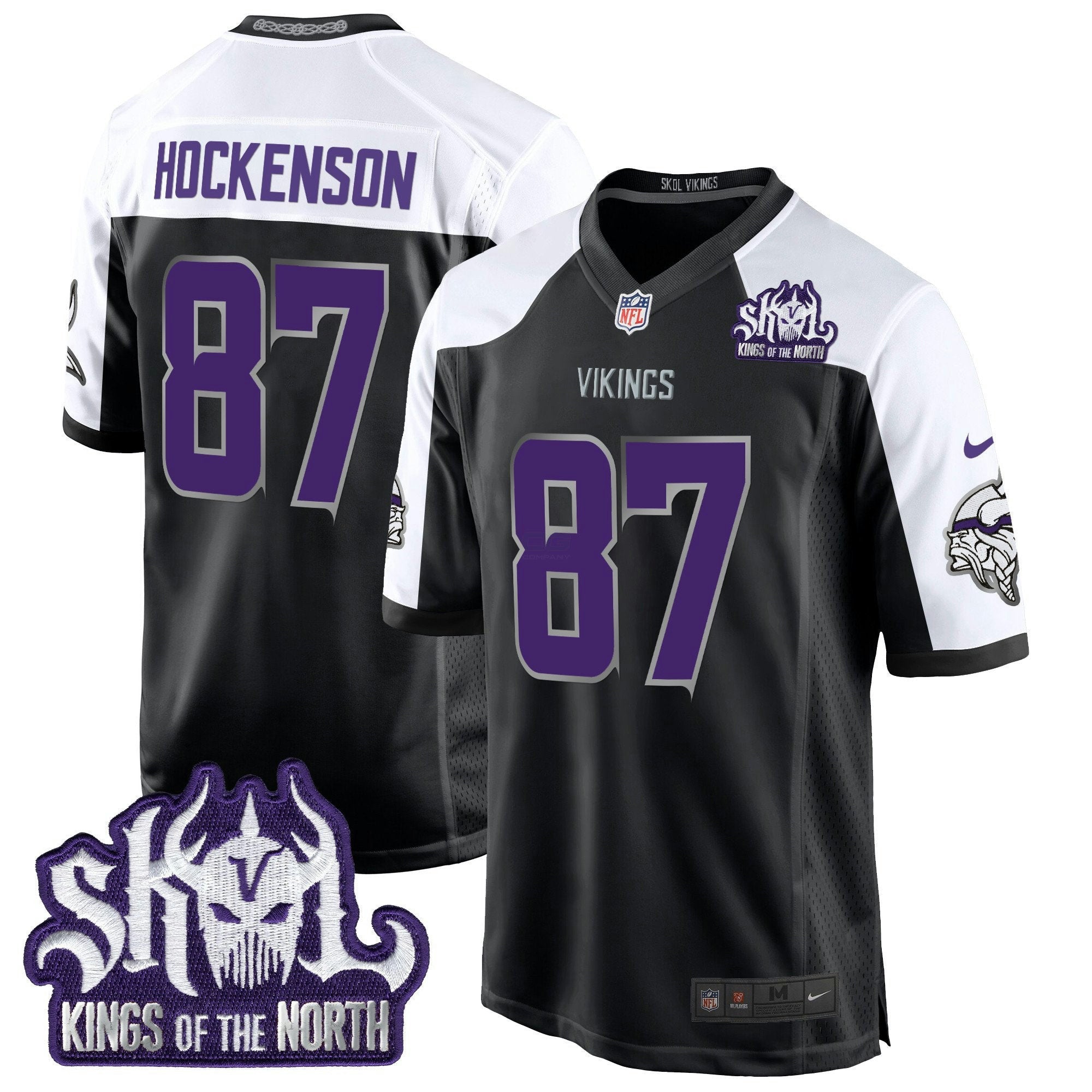 Camisa NFL Men’s Minnesota 2024 Winter Warrior Skol Patch Game Jersey