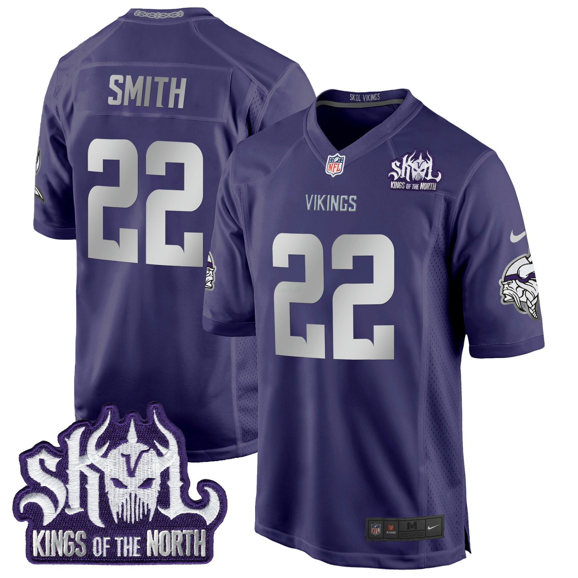 Camisa NFL Men’s Minnesota 2024 Winter Warrior Skol Patch Game Jersey