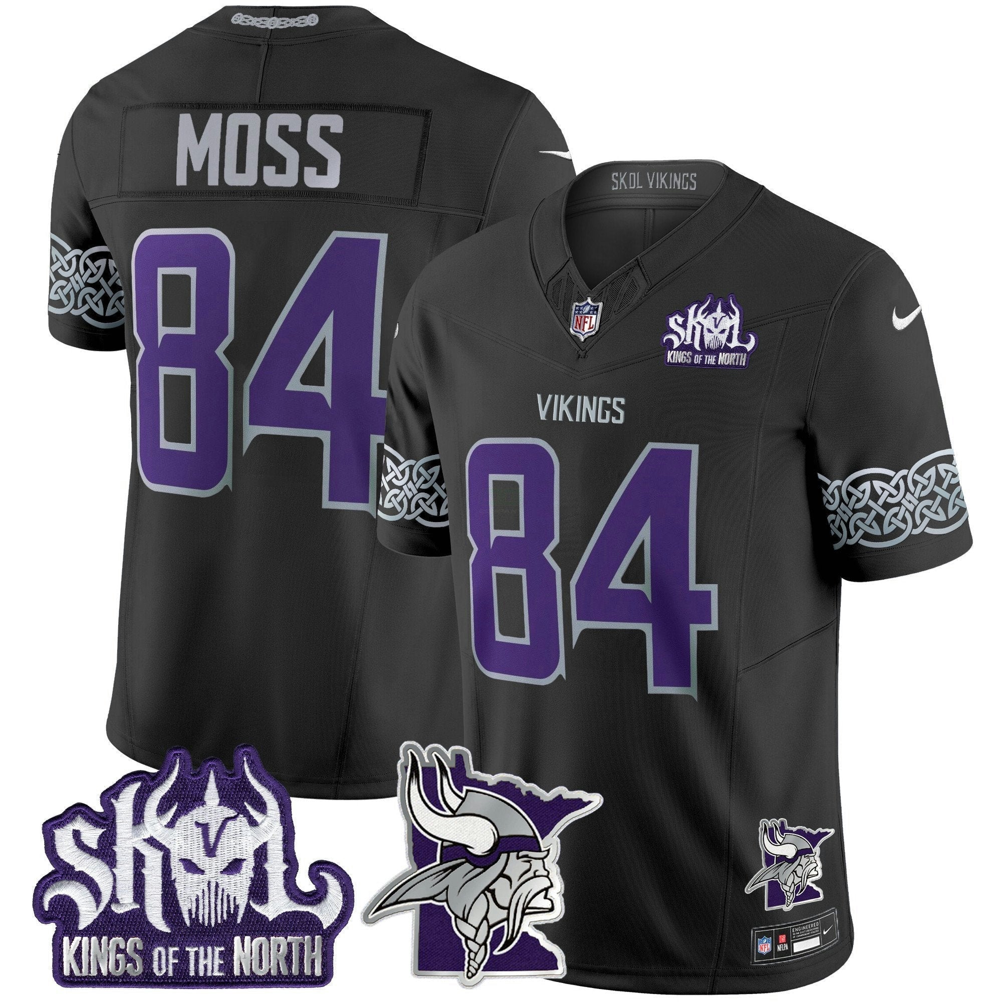 Camisa NFL Men’s Minnesota 2024 Winter Warrior Skol Patch Vapor Limited Jersey V2