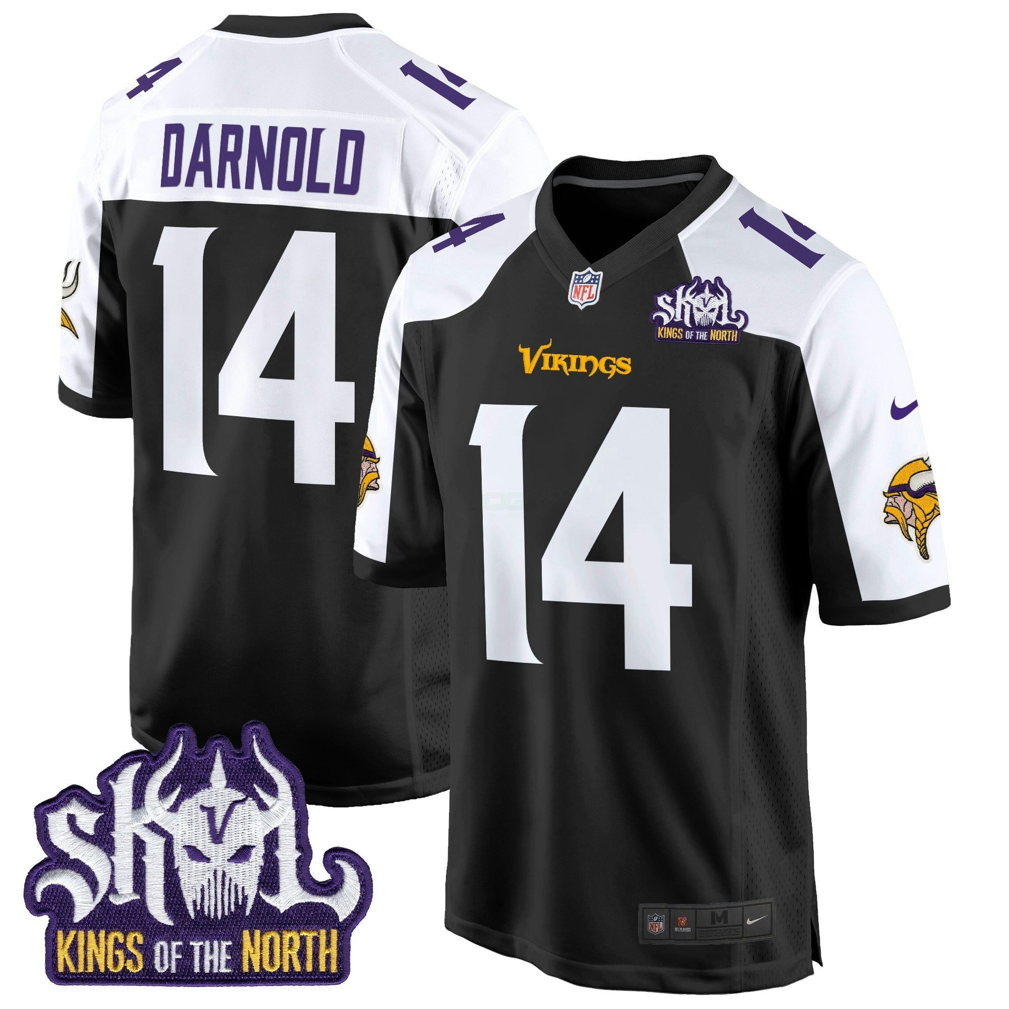 Camisa NFL Men’s Minnesota King Of The North Patch Game Jersey