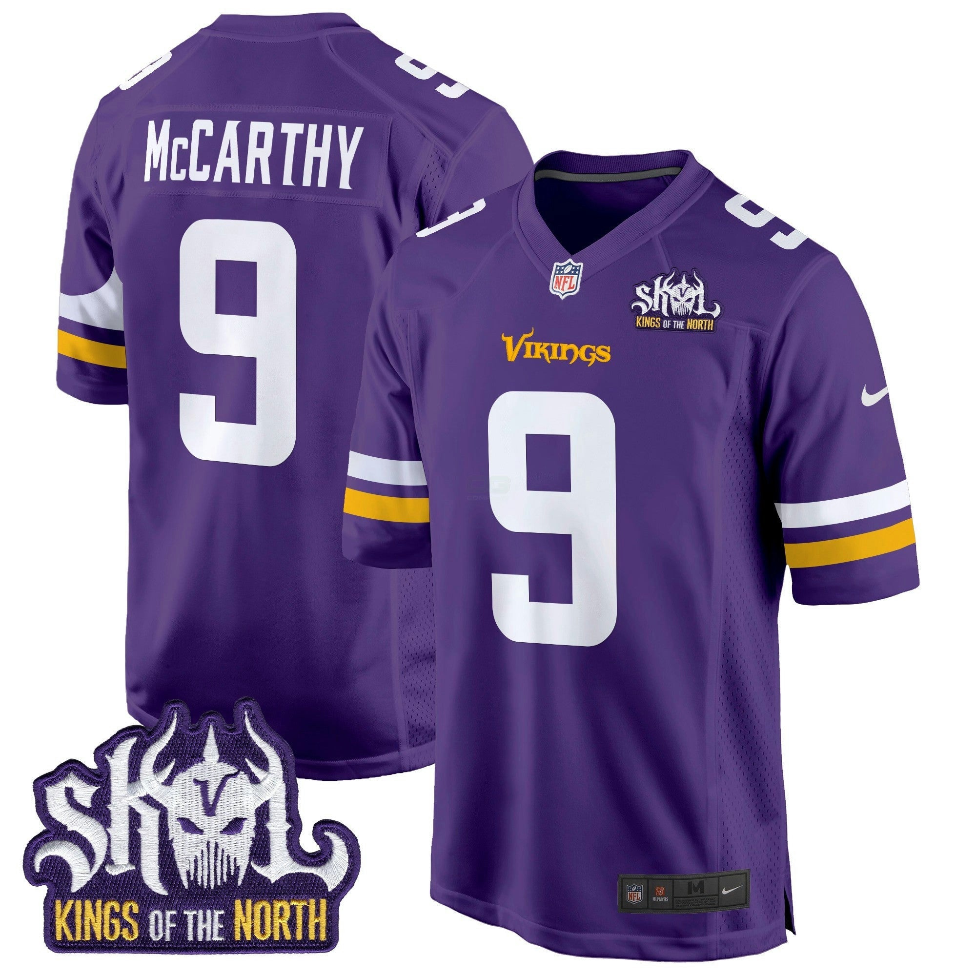 Camisa NFL Men’s Minnesota King Of The North Patch Game Jersey