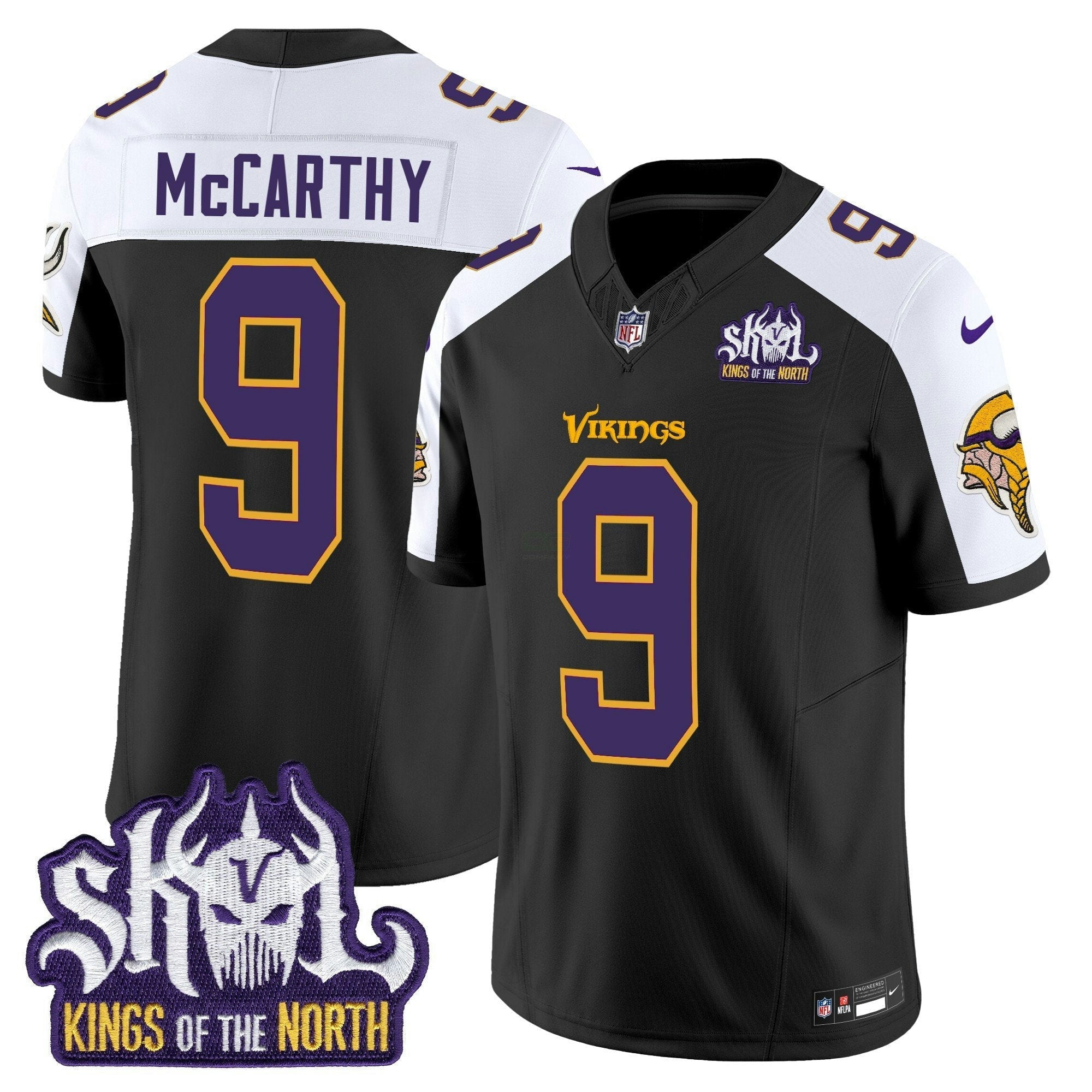 Camisa NFL Men’s Minnesota King Of The North Patch Throwback Vapor Limited Jersey V2