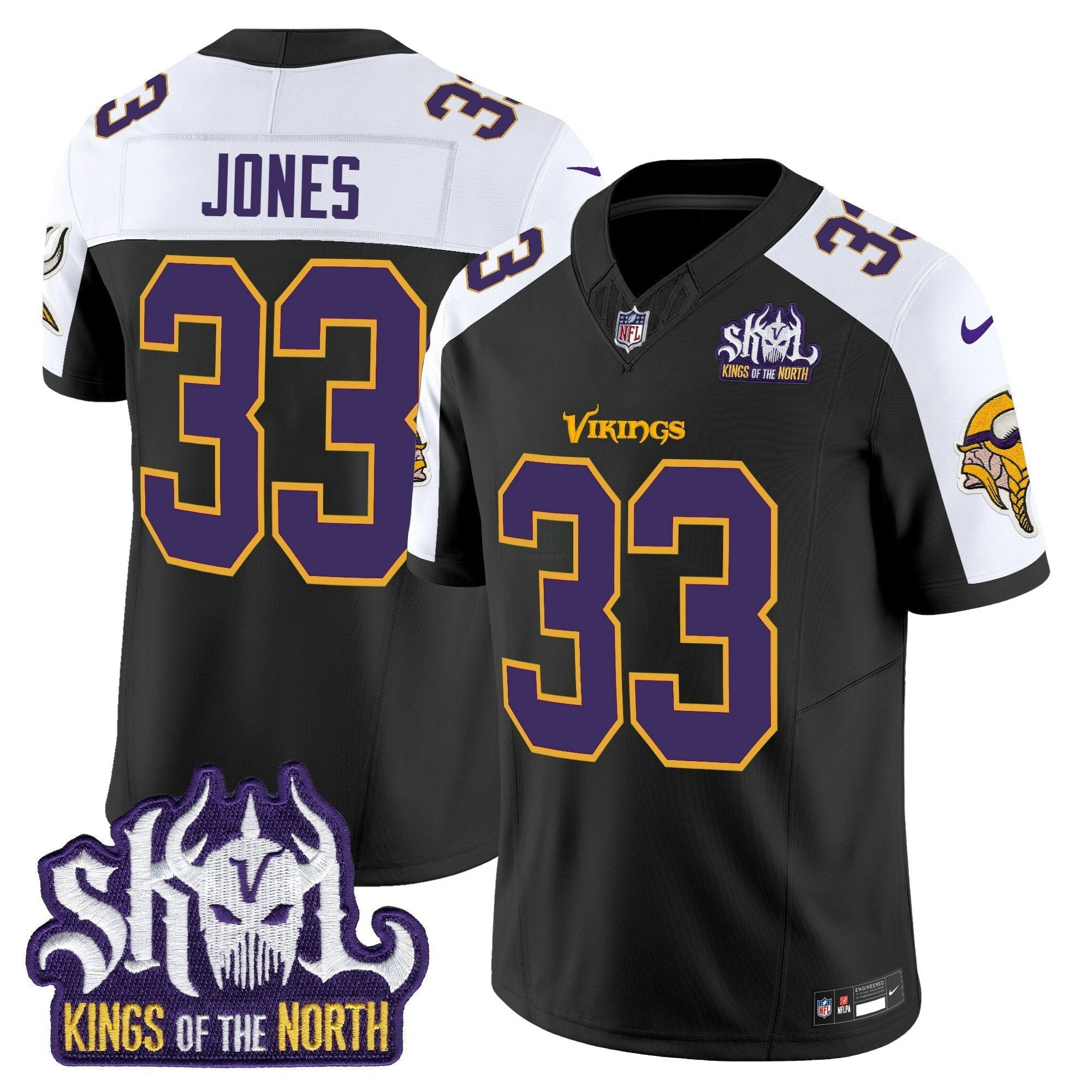 Camisa NFL Men’s Minnesota King Of The North Patch Throwback Vapor Limited Jersey V2