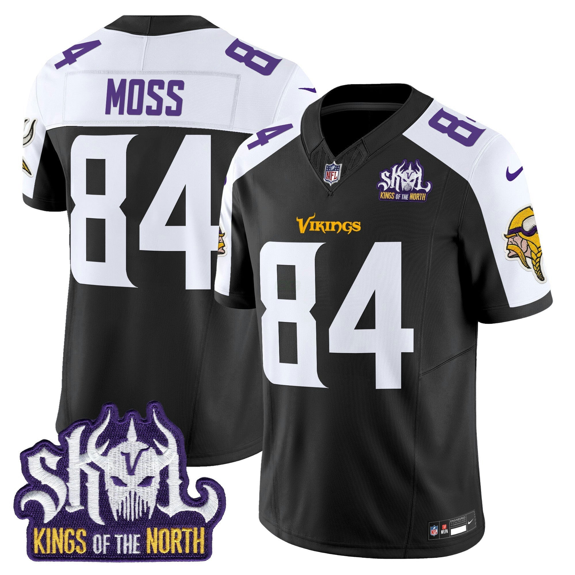 Camisa NFL Men’s Minnesota Kings Of The North Patch Vapor Limited Jersey