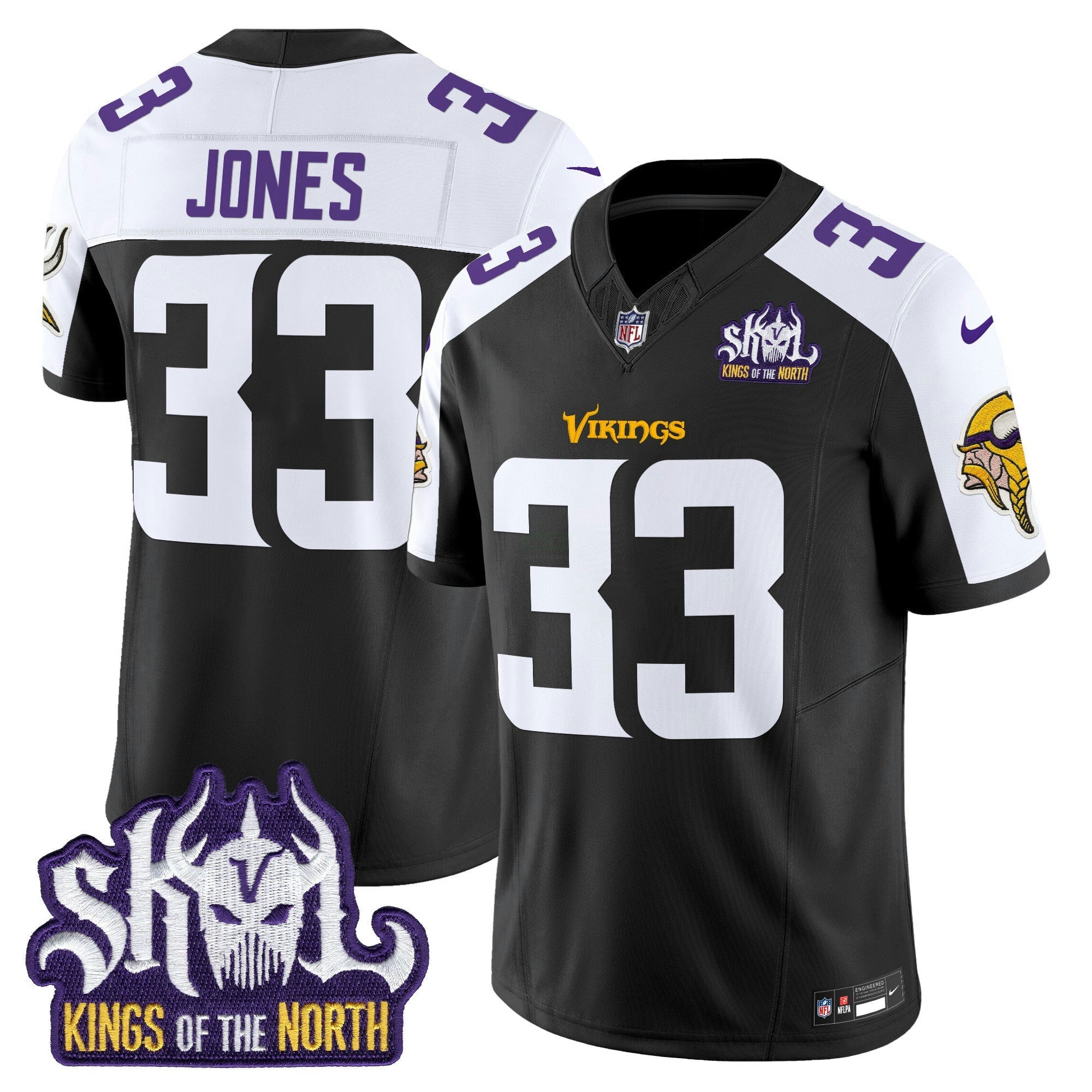 Camisa NFL Men’s Minnesota Kings Of The North Patch Vapor Limited Jersey