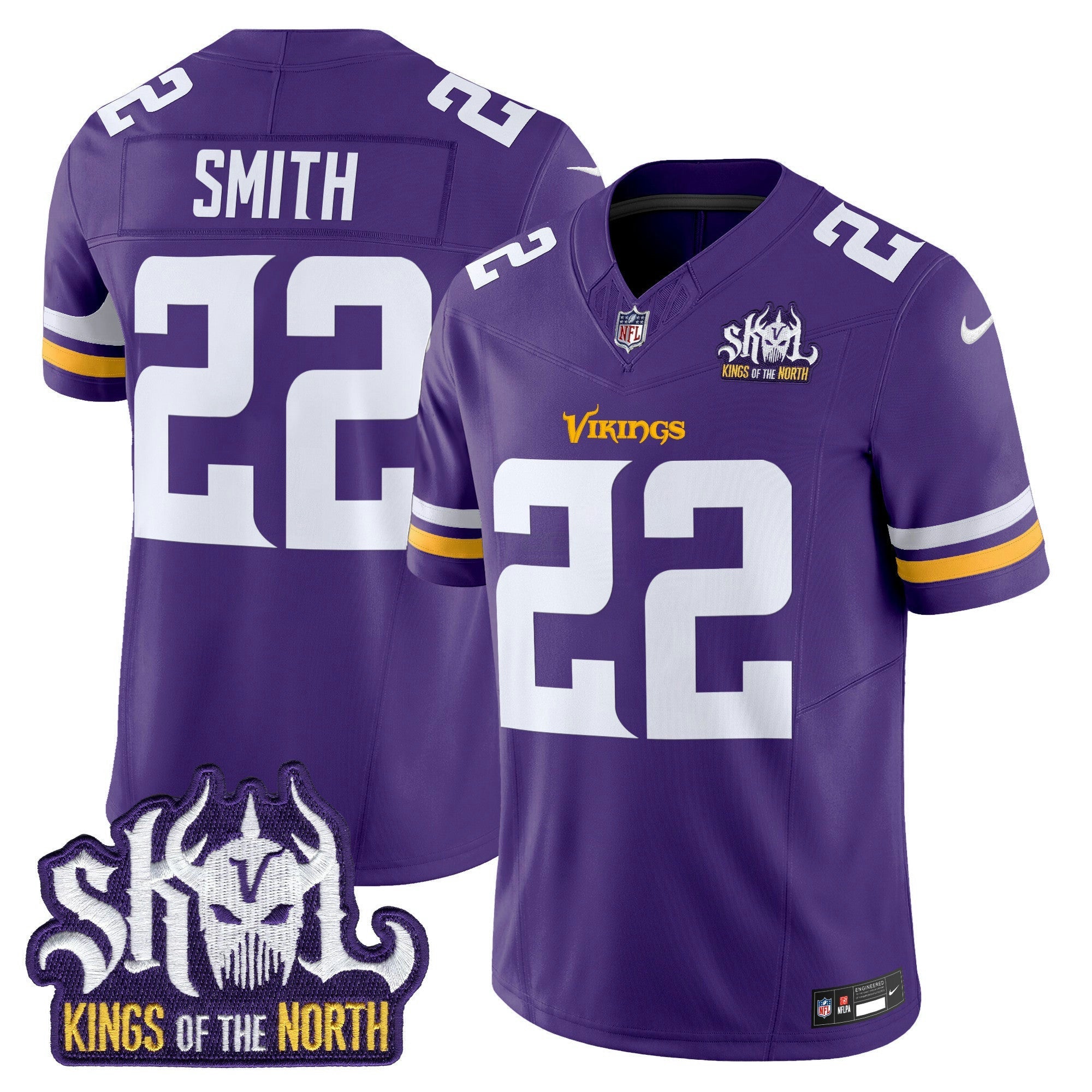 Camisa NFL Men’s Minnesota Kings Of The North Patch Vapor Limited Jersey