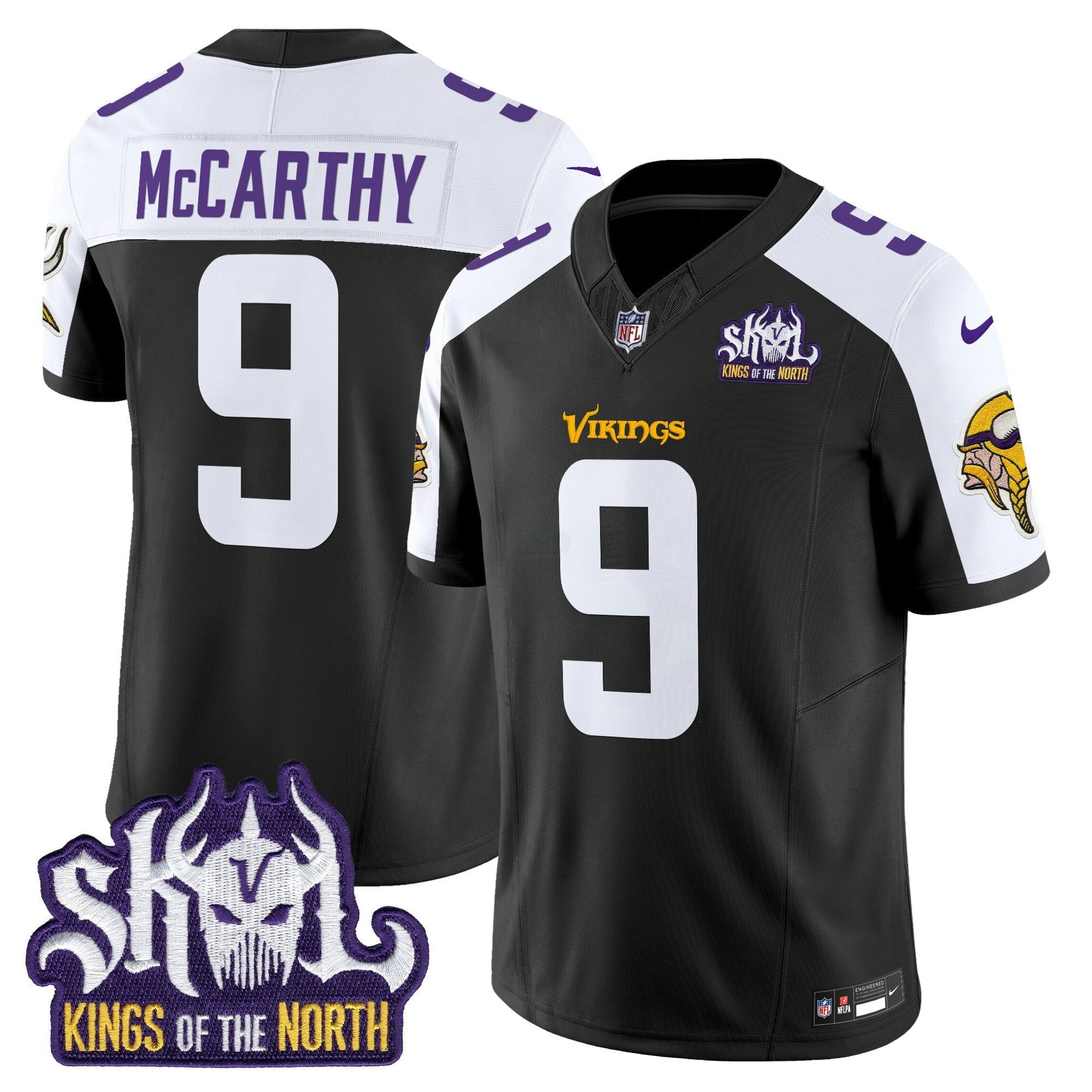 Camisa NFL Men’s Minnesota Kings Of The North Patch Vapor Limited Jersey V2
