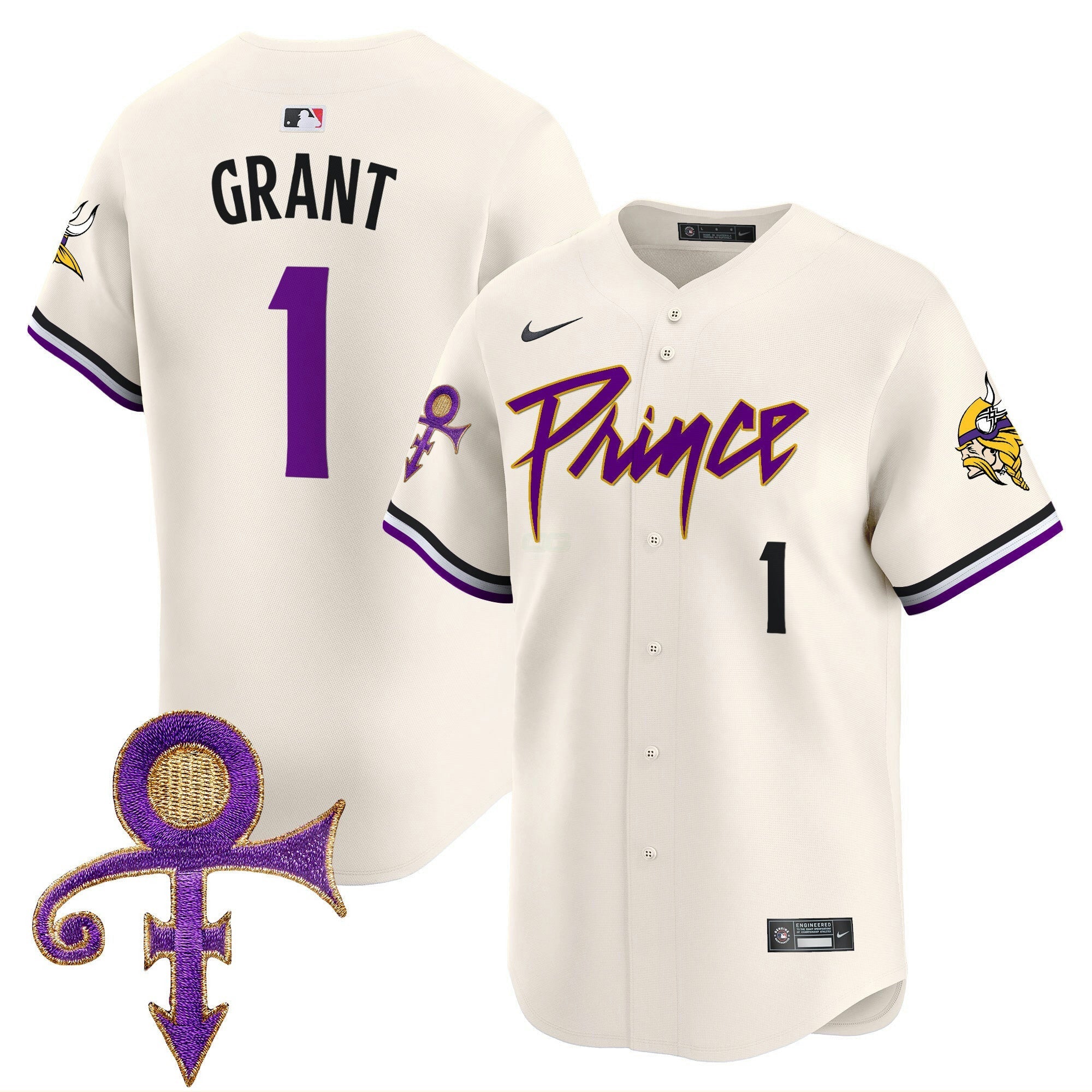 Camisa NFL Men’s Minnesota Prince Patch Vapor Premier Limited Jersey