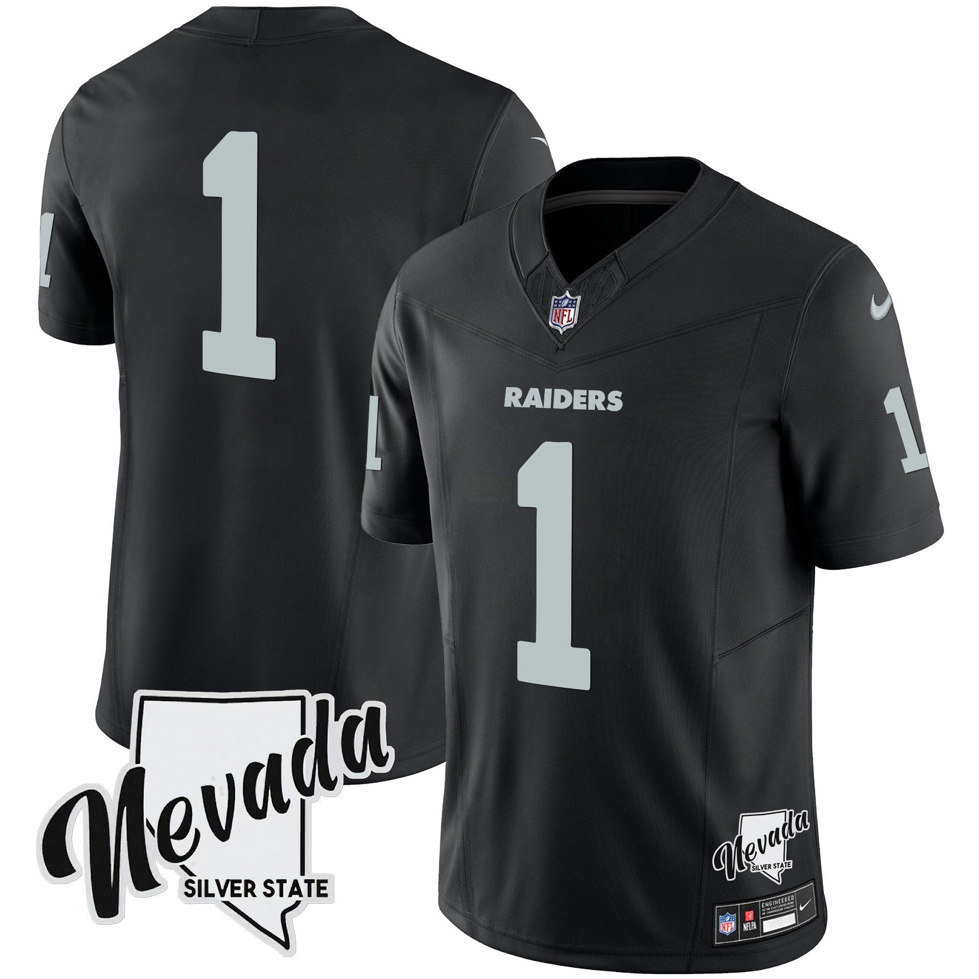 Camisa NFL Men’s Nevada Silver State Patch Vapor Jersey
