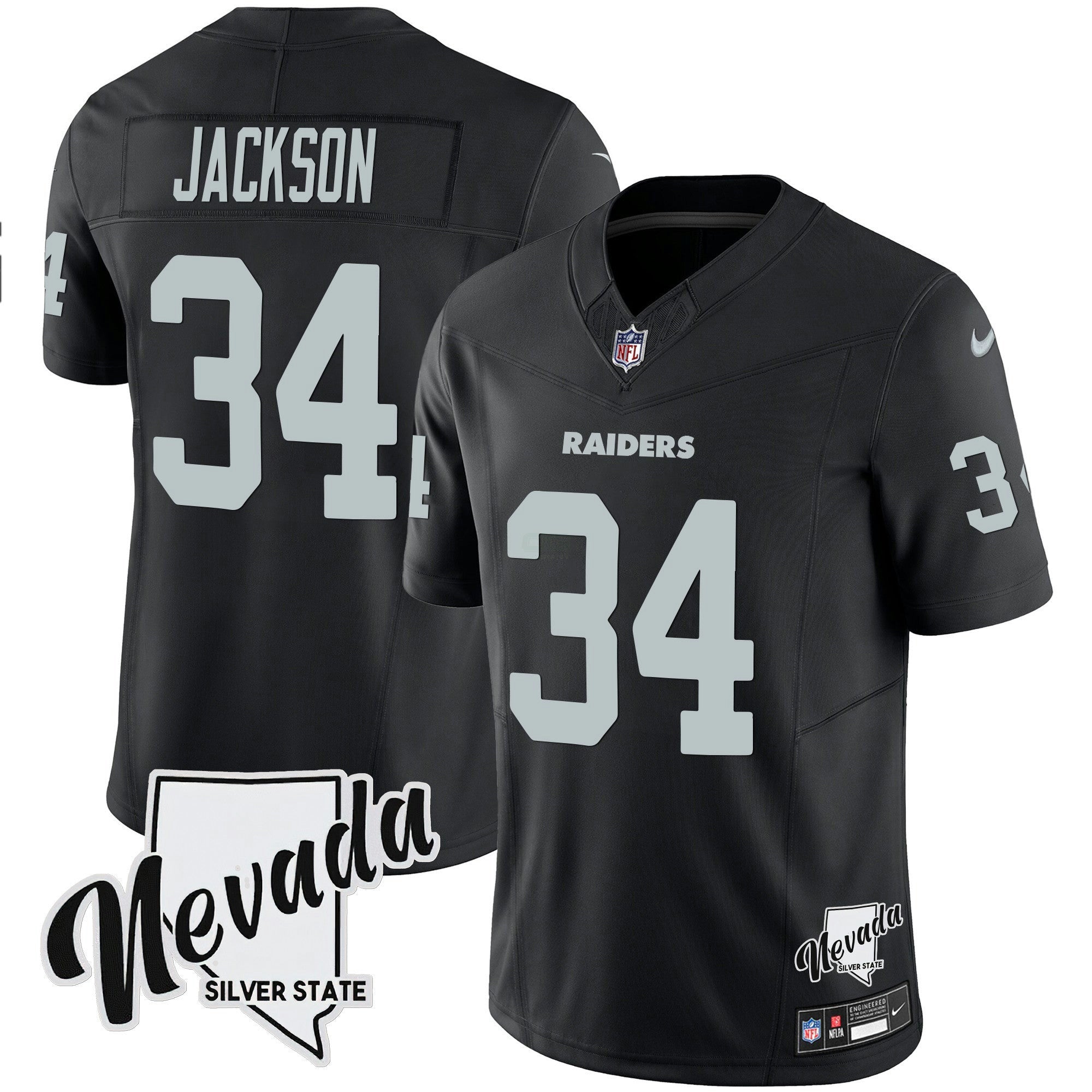 Camisa NFL Men’s Nevada Silver State Patch Vapor Jersey