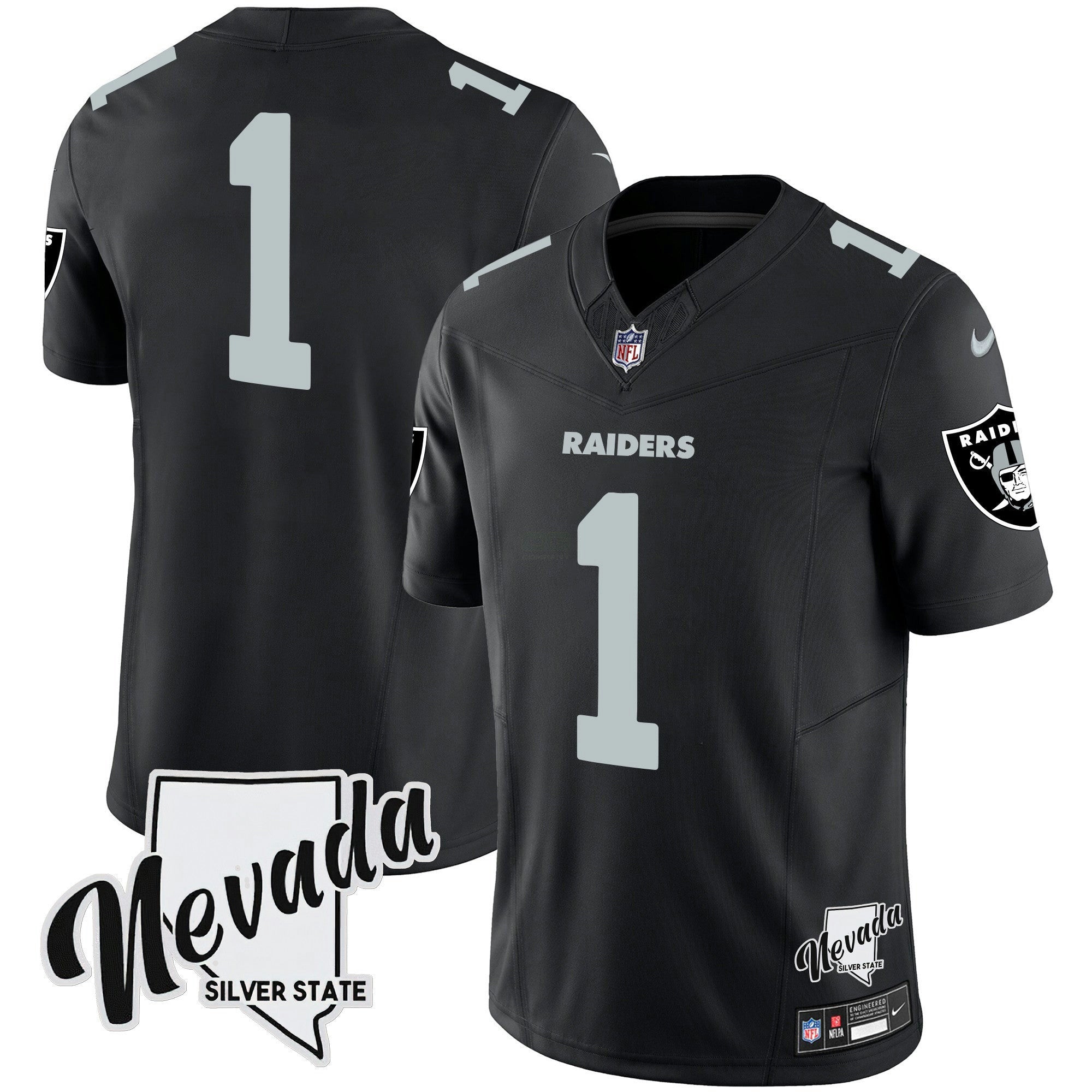 Camisa NFL Men’s Nevada Silver State Patch Vapor Jersey V2