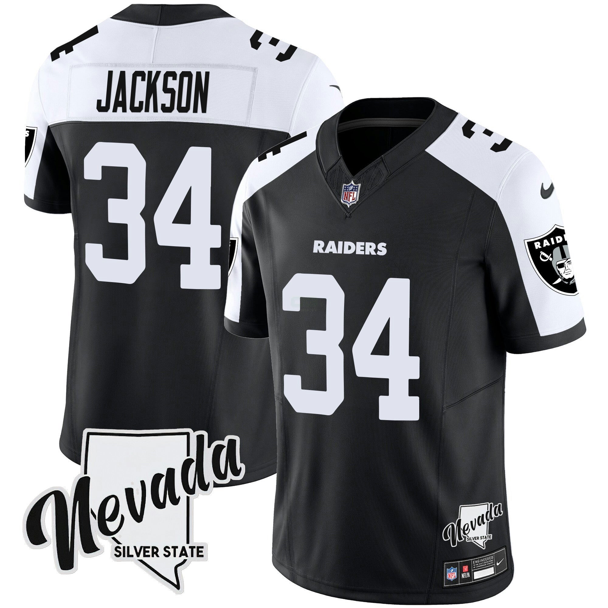 Camisa NFL Men’s Nevada Silver State Patch Vapor Jersey V2