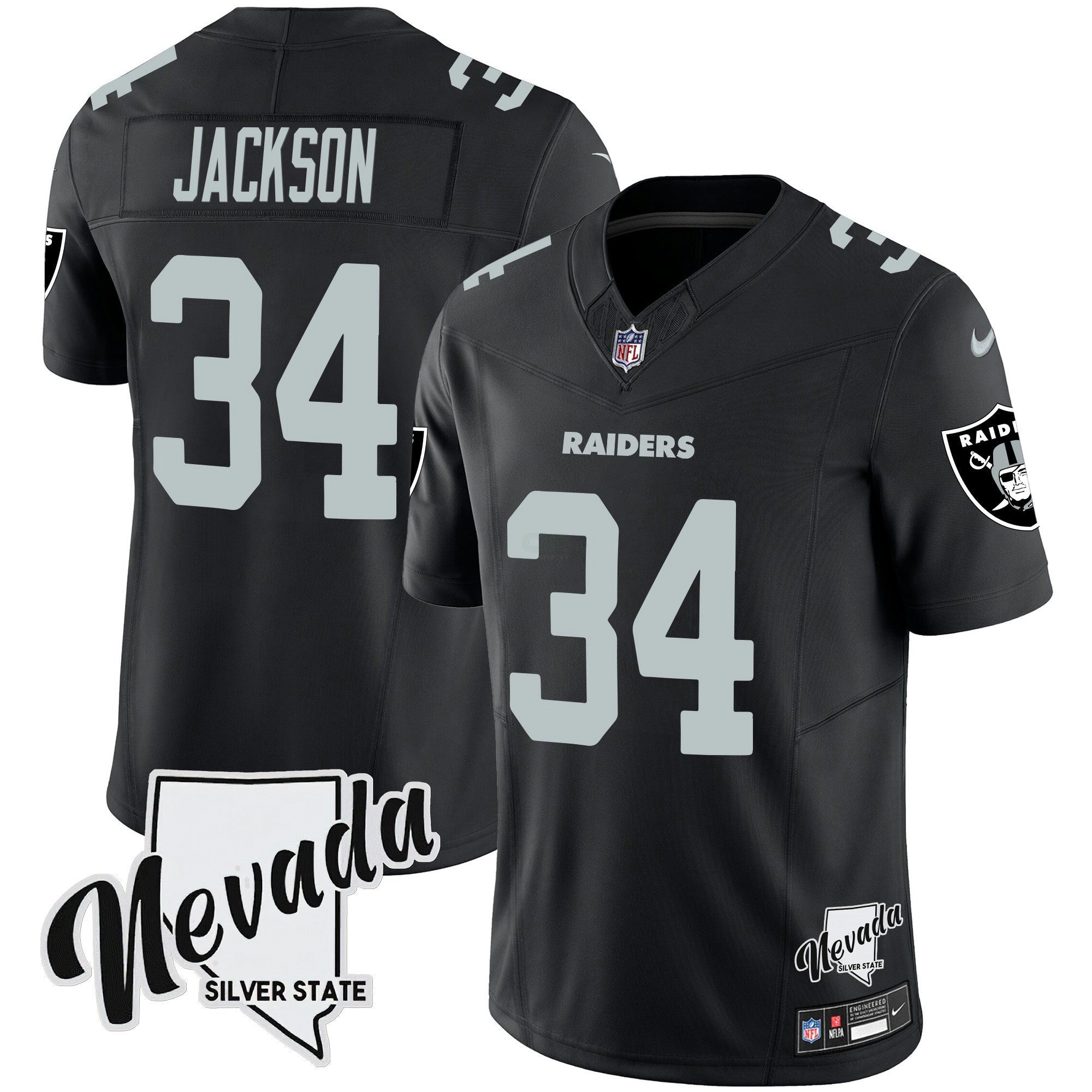Camisa NFL Men’s Nevada Silver State Patch Vapor Jersey V2