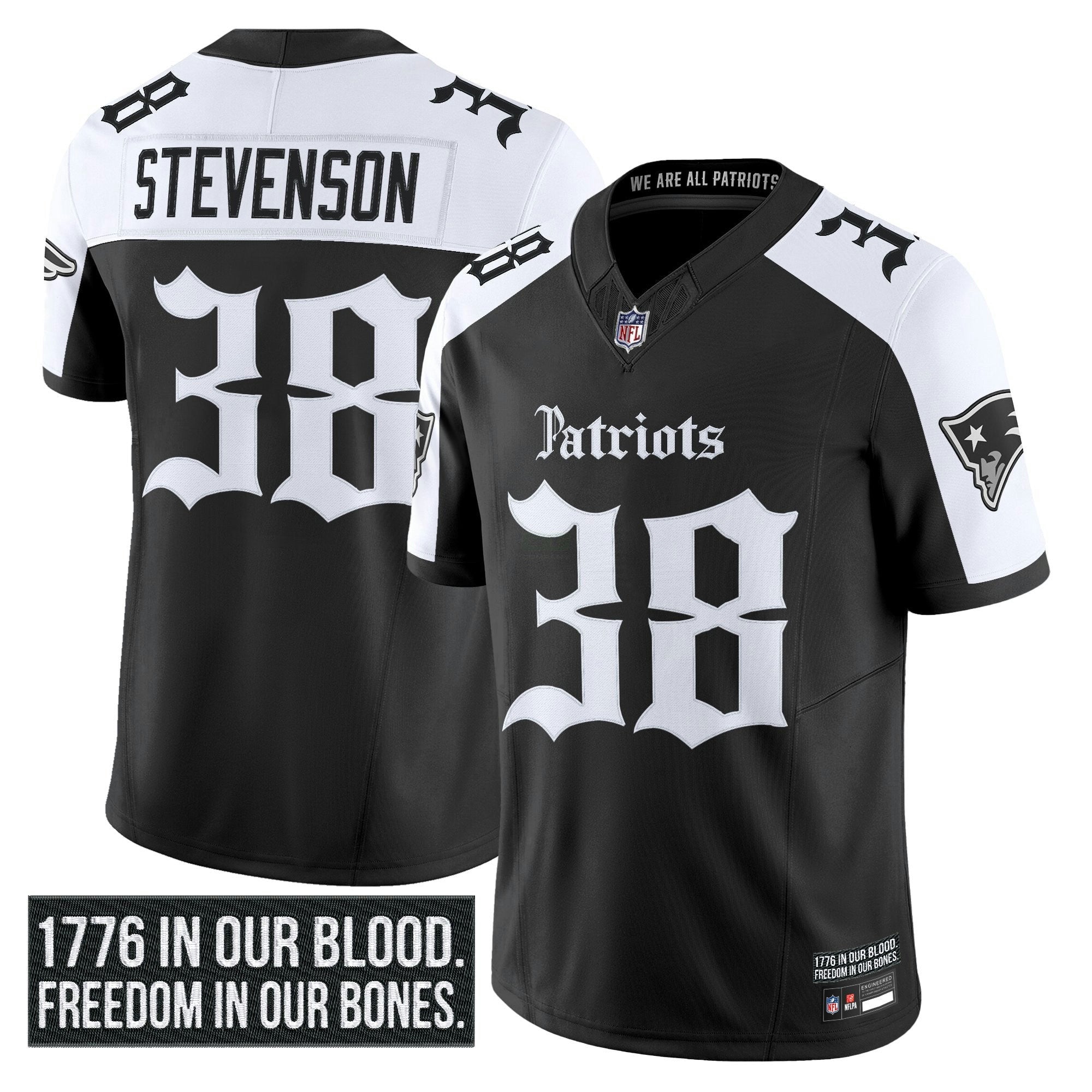 Camisa NFL Men’s New England ‘Gothic Revolution Edition’ Vapor Limited Jersey