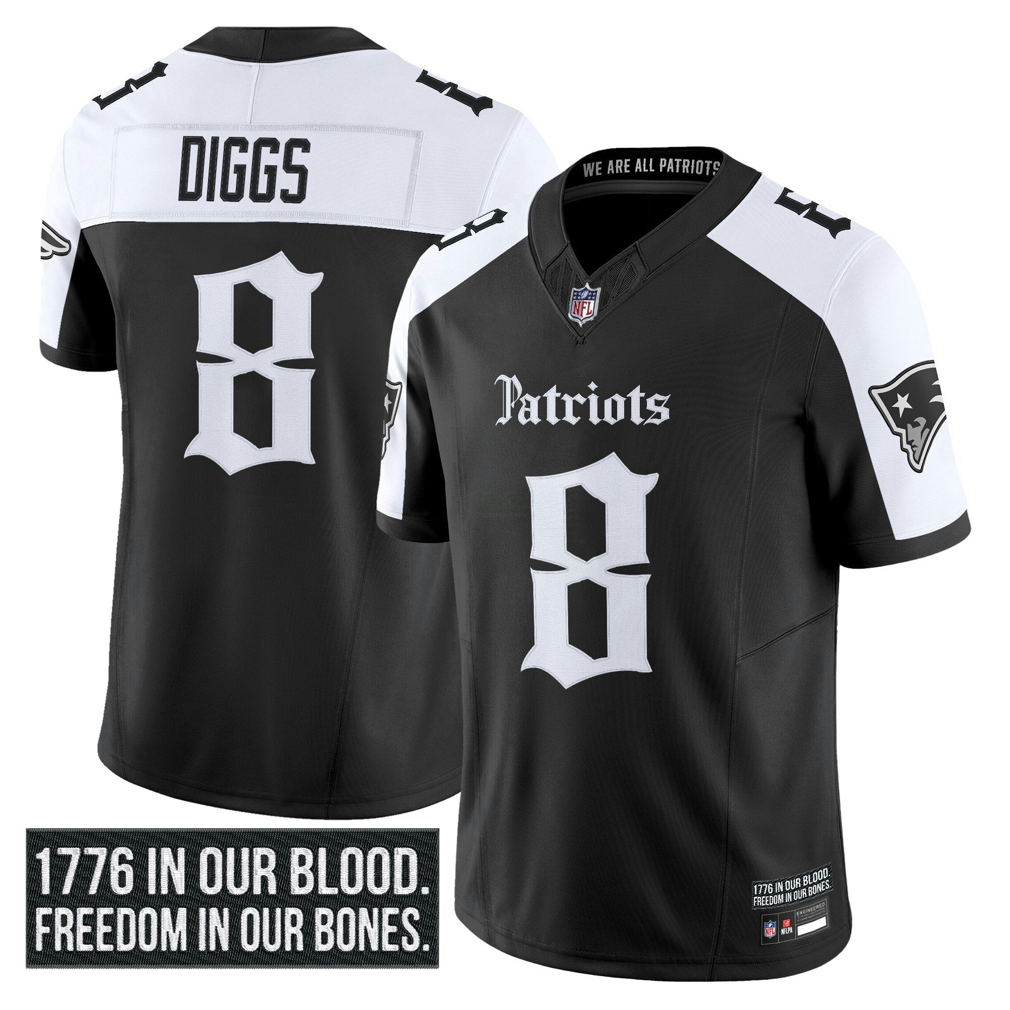 Camisa NFL Men’s New England ‘Gothic Revolution Edition’ Vapor Limited Jersey
