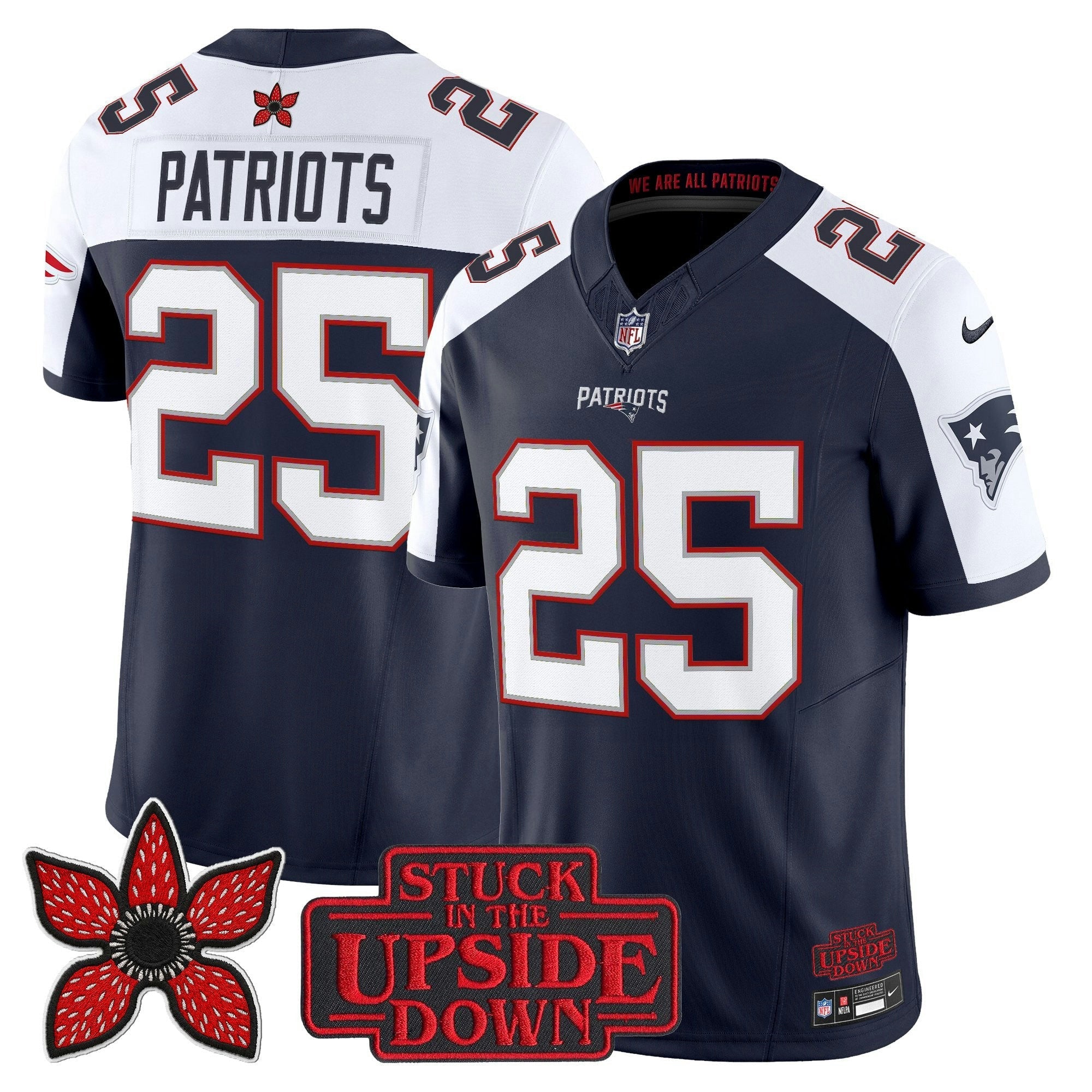 Camisa NFL Men’s New England ‘Stranger Things Edition’ Vapor Limited Jersey V2