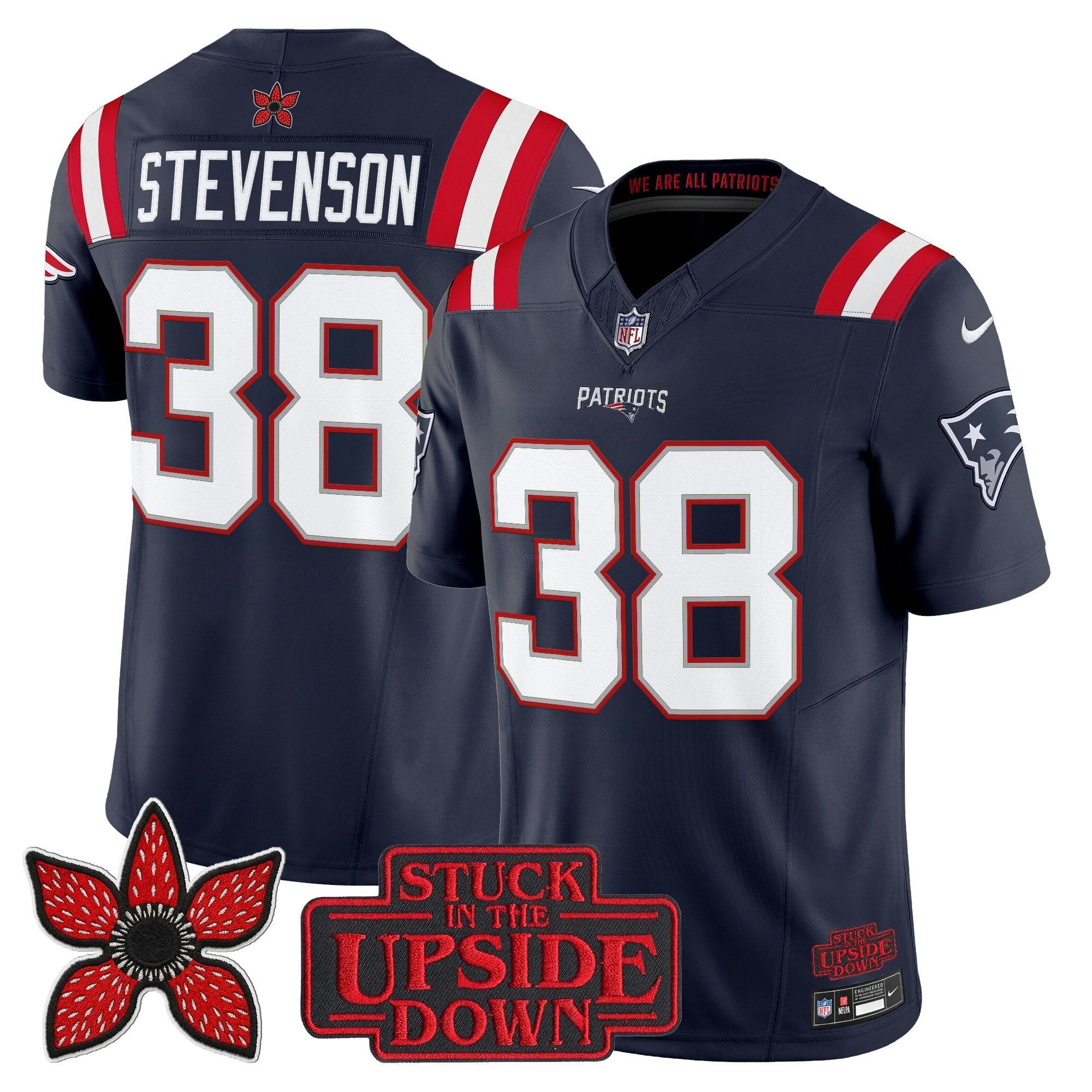 Camisa NFL Men’s New England ‘Stranger Things Edition’ Vapor Limited Jersey V2