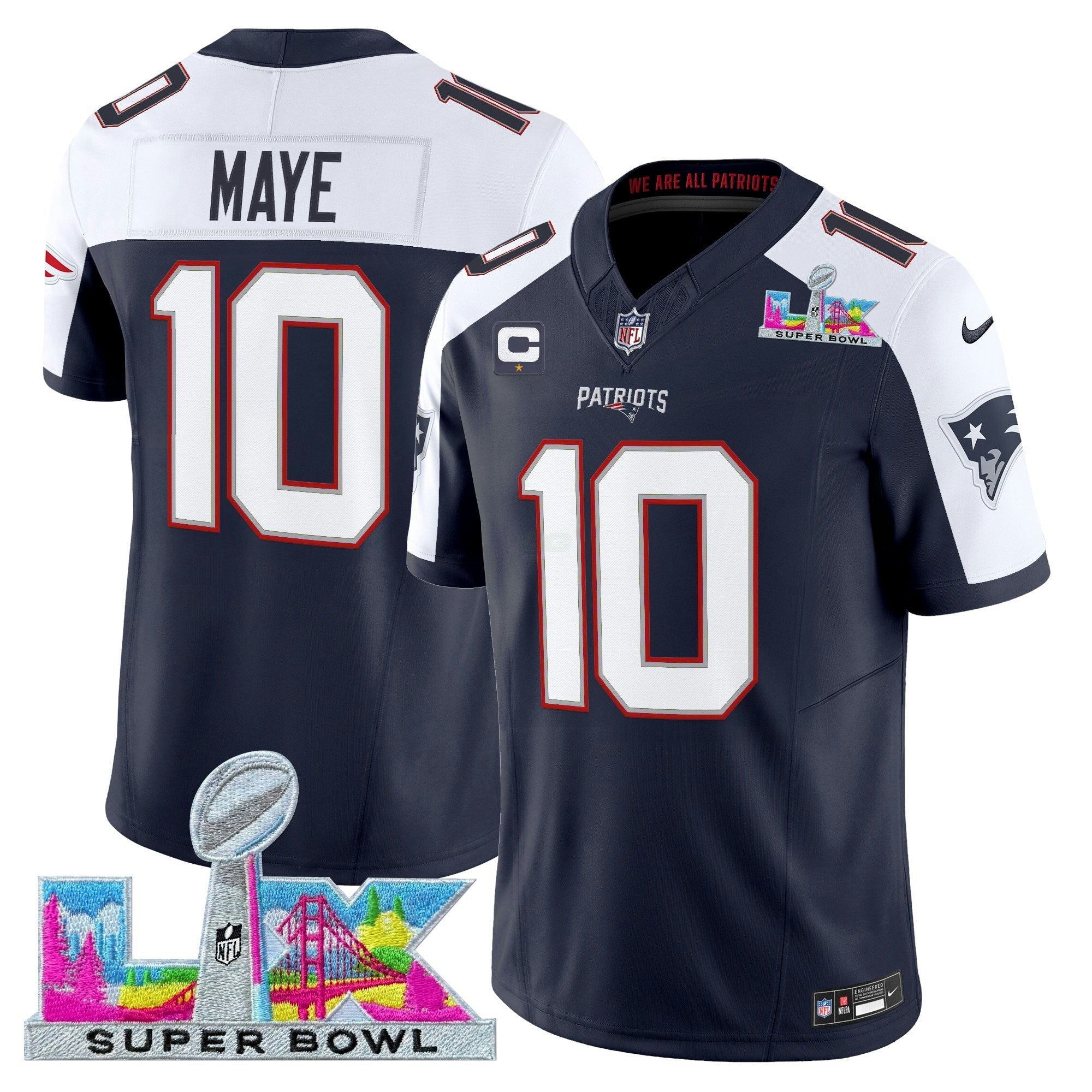 Camisa NFL Men’s New England Super Bowl LX Vapor Limited Jersey