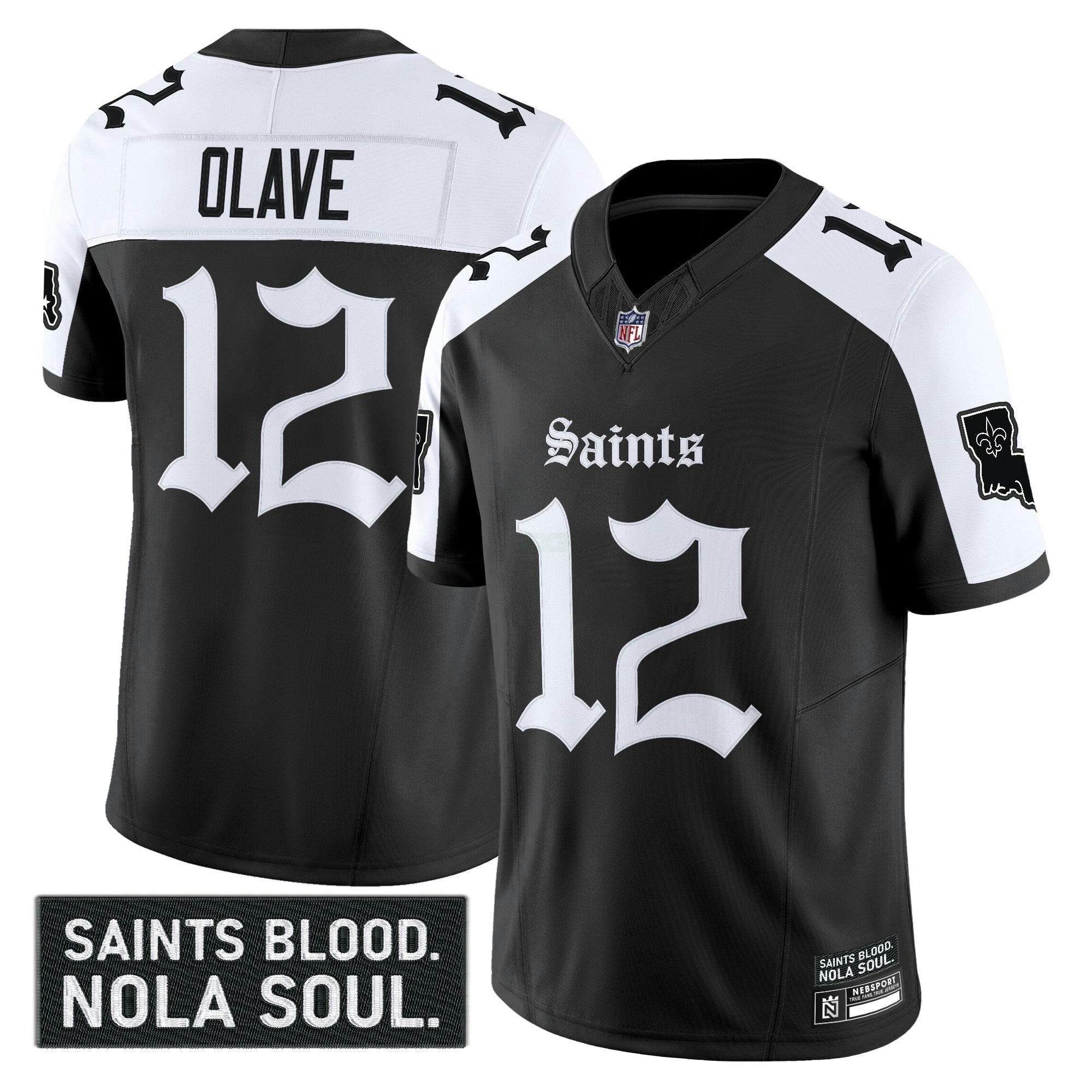 Camisa NFL Men’s New Orleans ‘Gothic Vieux Carré Edition’ Vapor Jersey