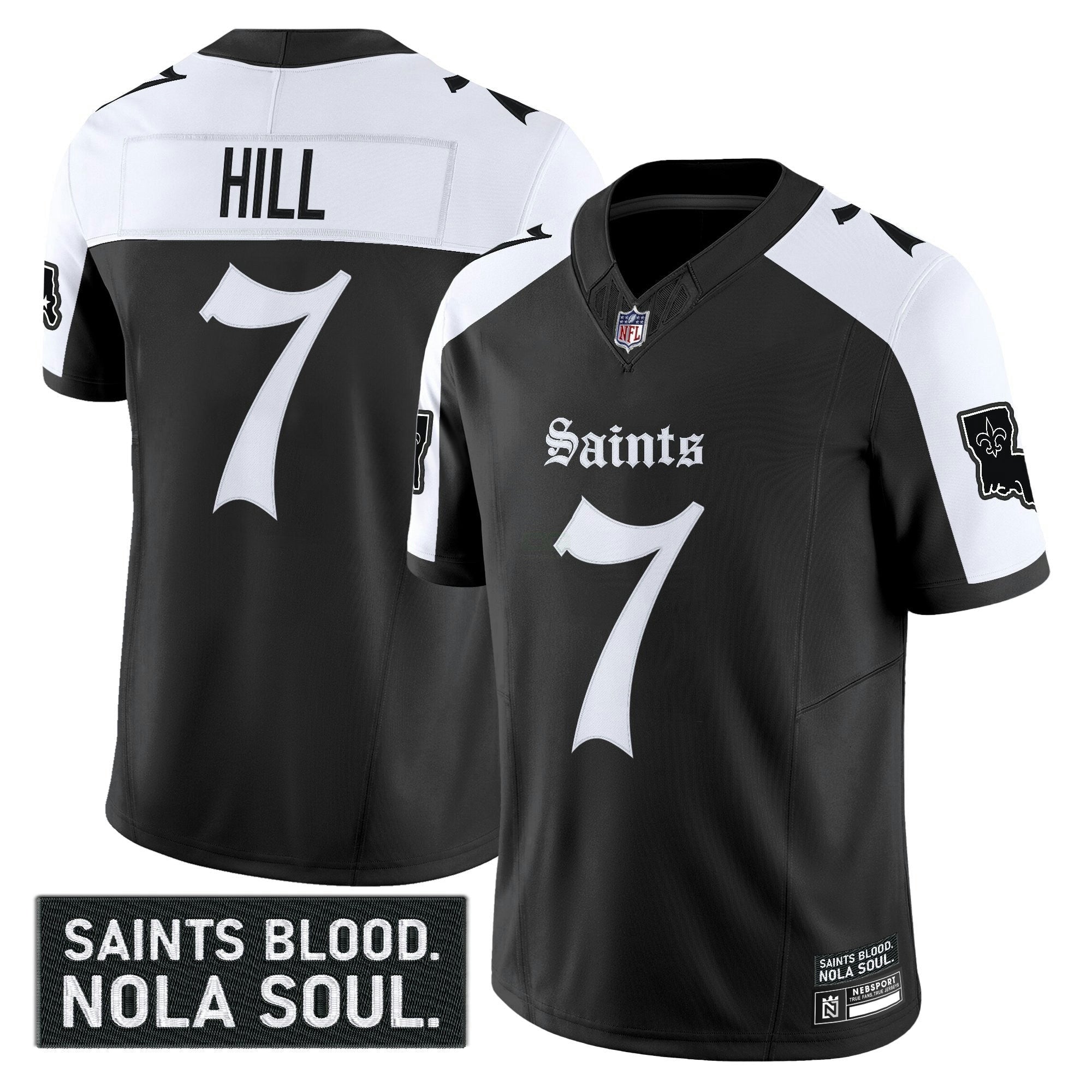 Camisa NFL Men’s New Orleans ‘Gothic Vieux Carré Edition’ Vapor Jersey