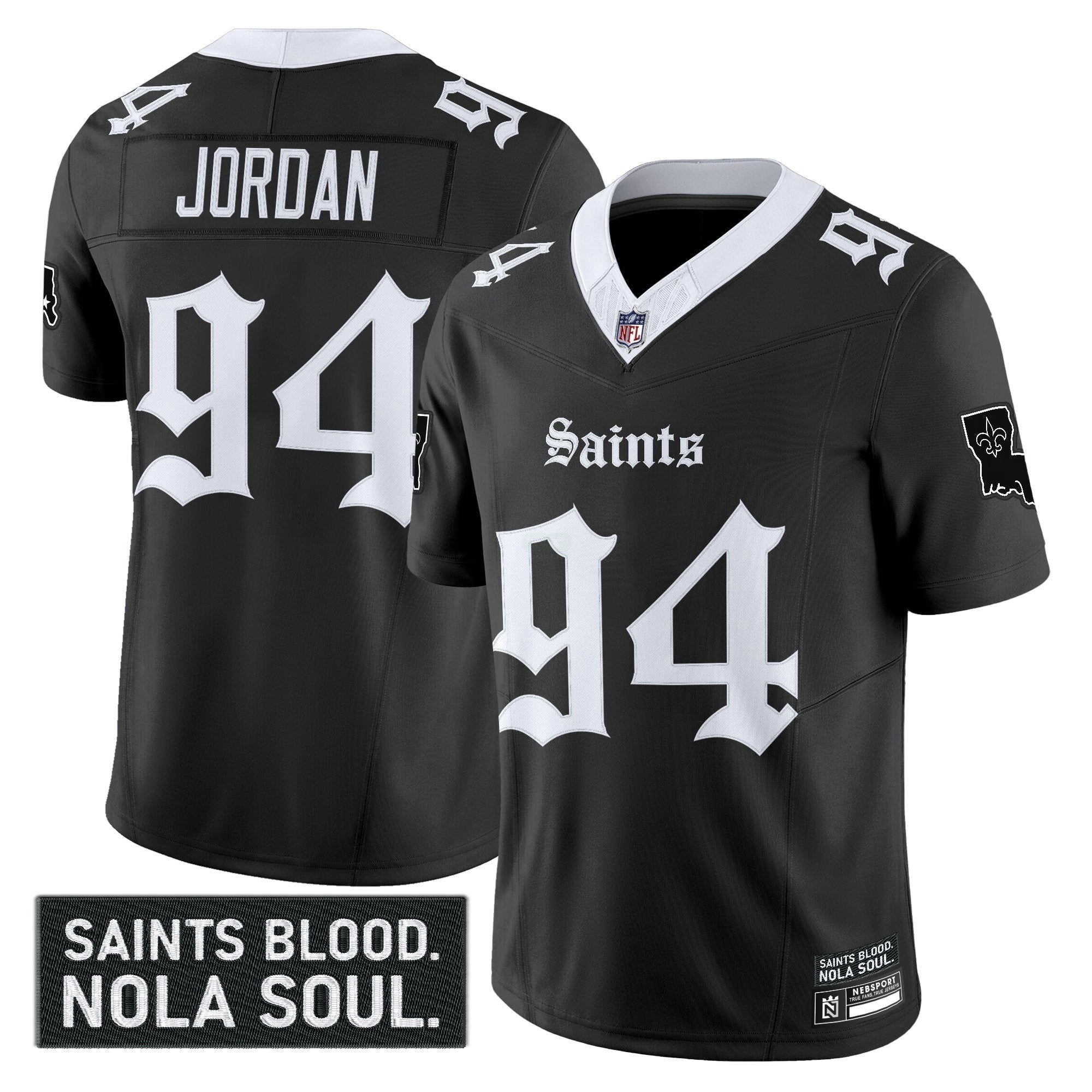Camisa NFL Men’s New Orleans ‘Gothic Vieux Carré Edition’ Vapor Jersey