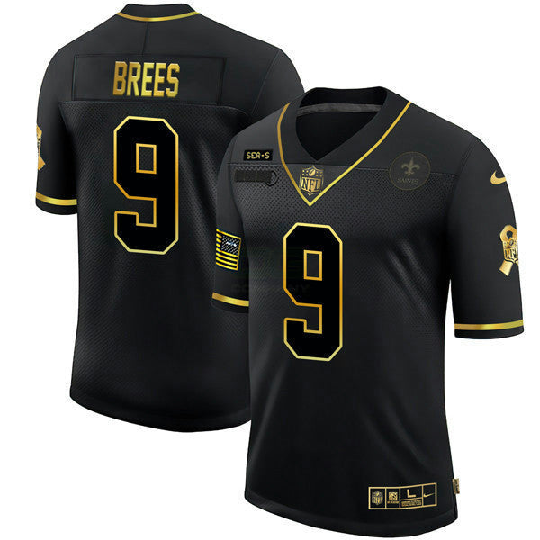 Camisa NFL Men’s New Orleans Preta Dourada Jersey