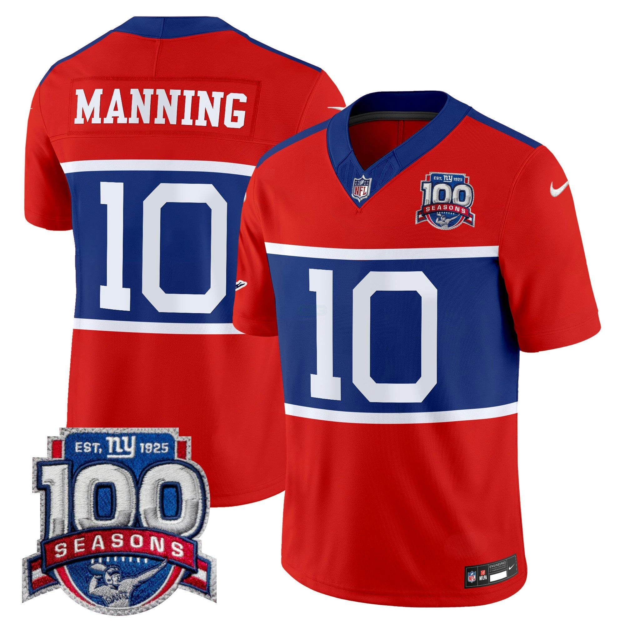 Camisa NFL Men’s New York ‘Century Red’ 100th Season Commemorative Vapor Jersey