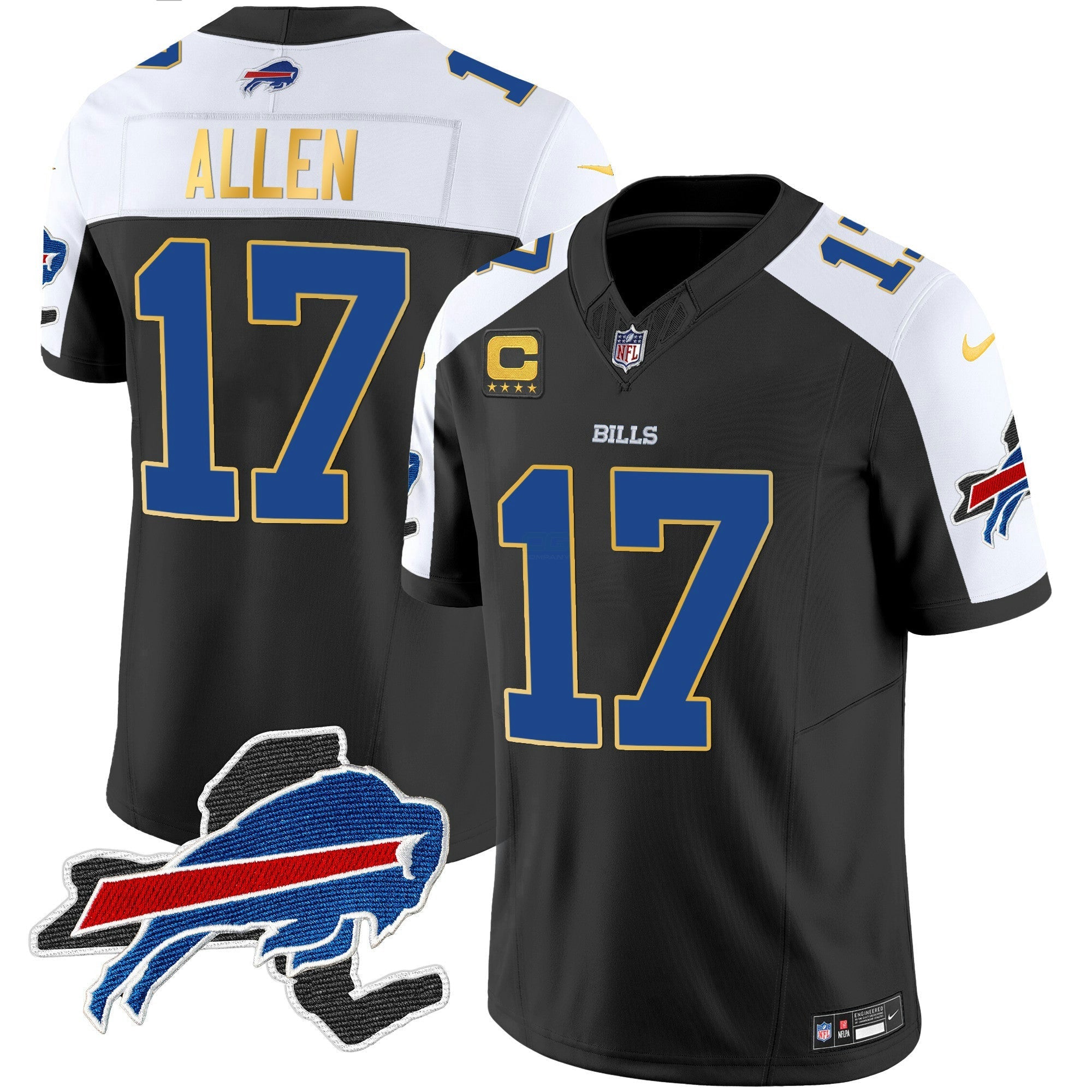Camisa NFL Men’s New York Patch Dourada Trim Vapor Jersey